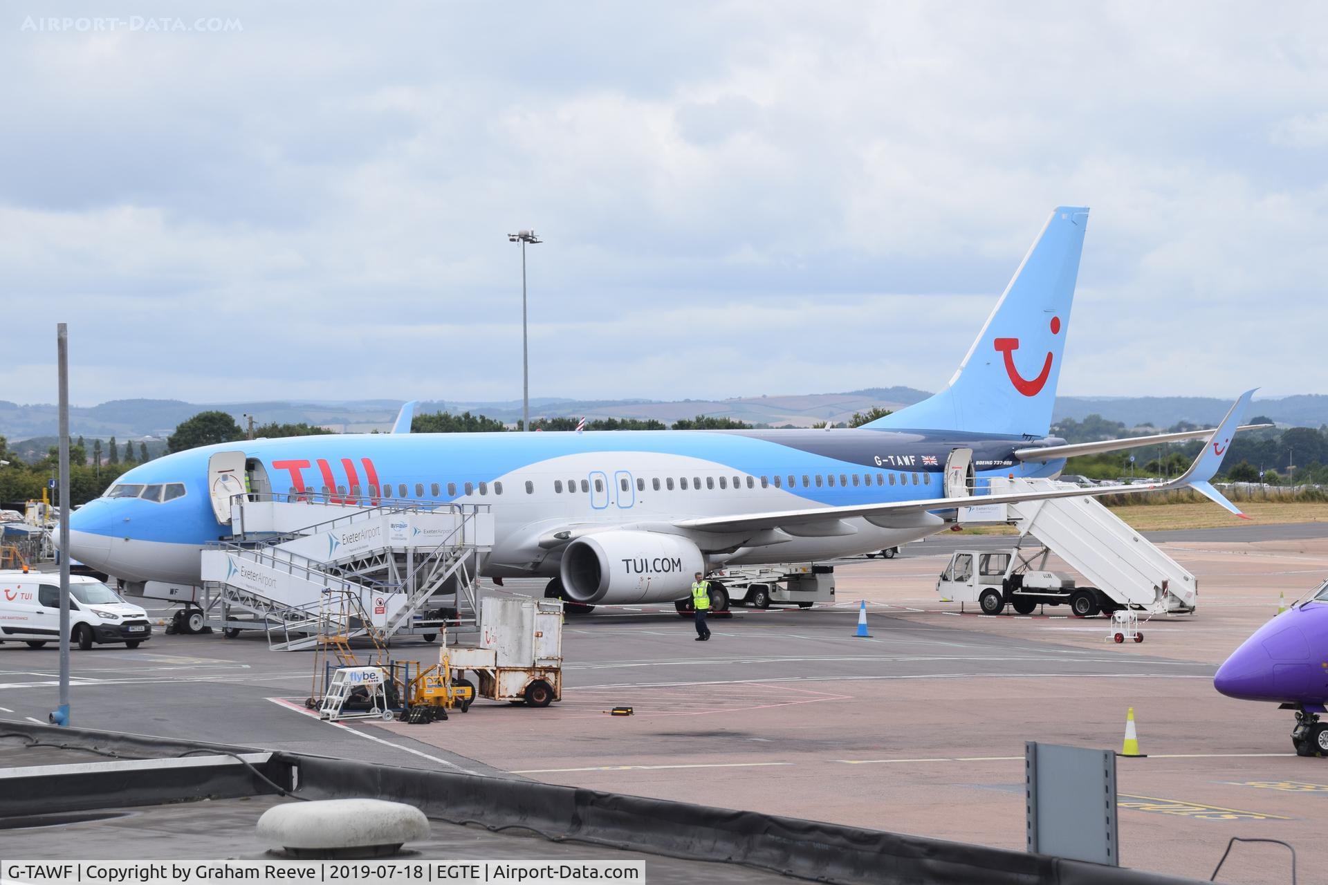G-TAWF, 2012 Boeing 737-8K5 C/N 37244, Parked at Exeter.