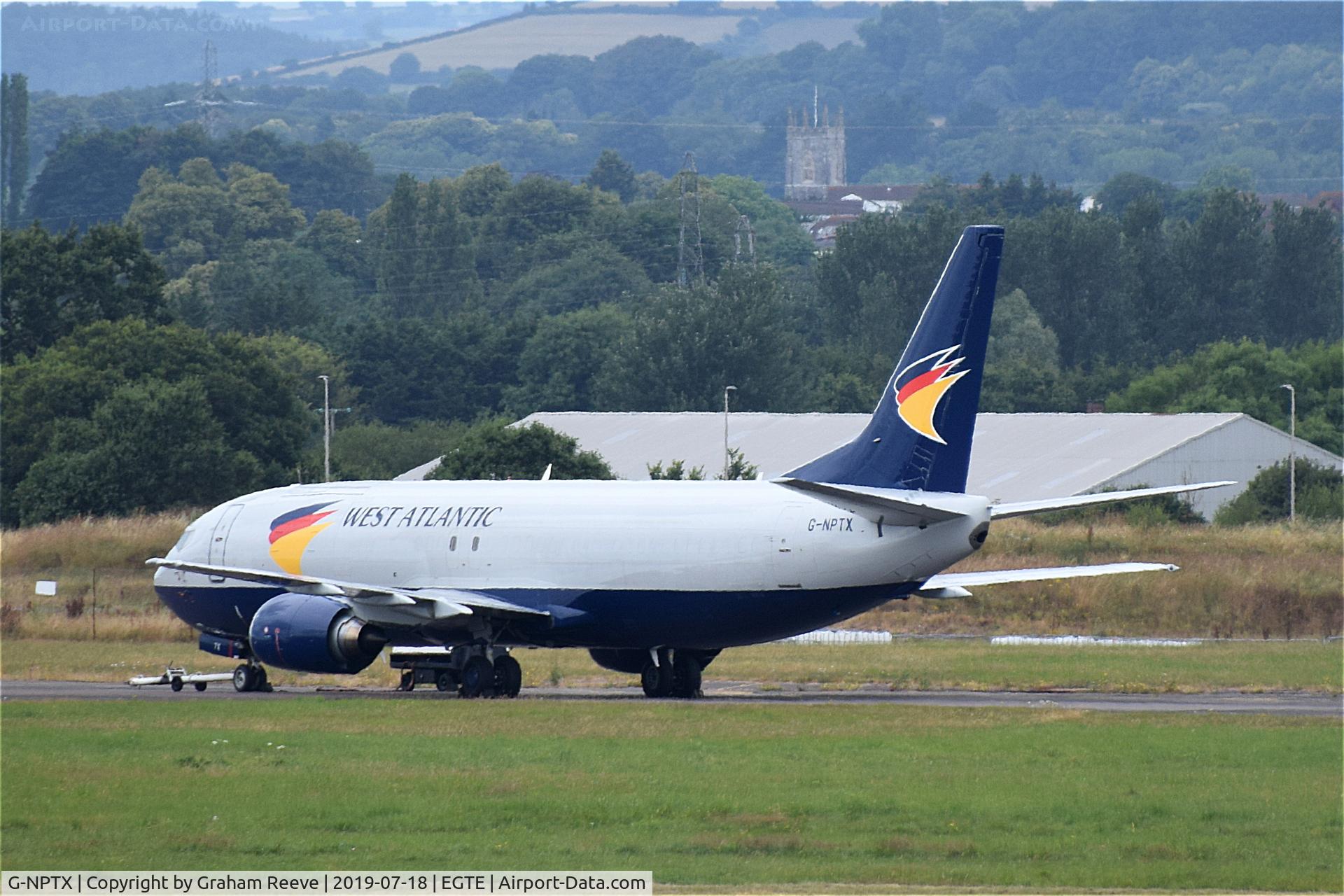 G-NPTX, 1992 Boeing 737-4C9 C/N 25429, Parked at Exeter.