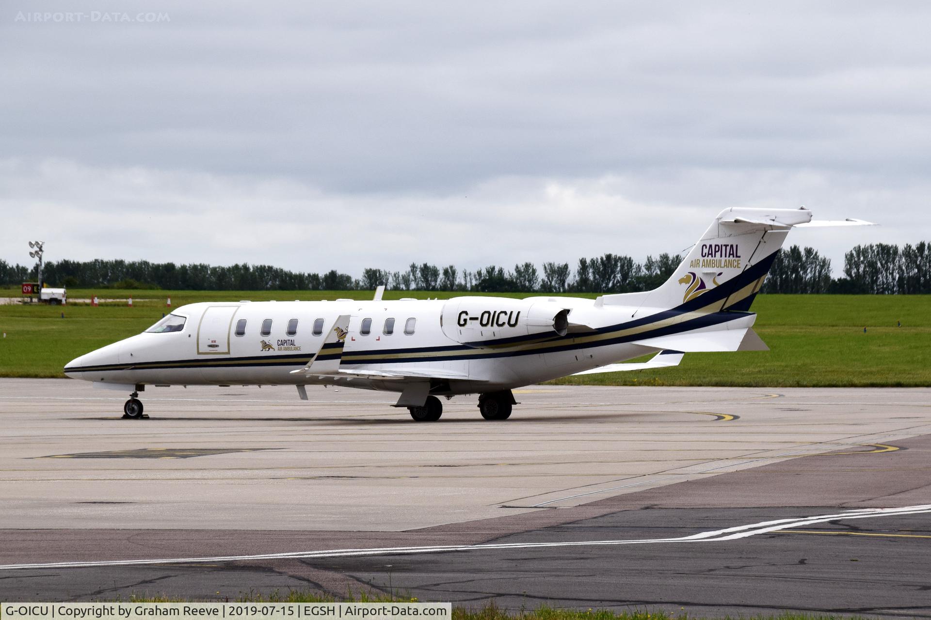 G-OICU, 2001 Learjet 45 C/N 45-167, Parked at Norwich.