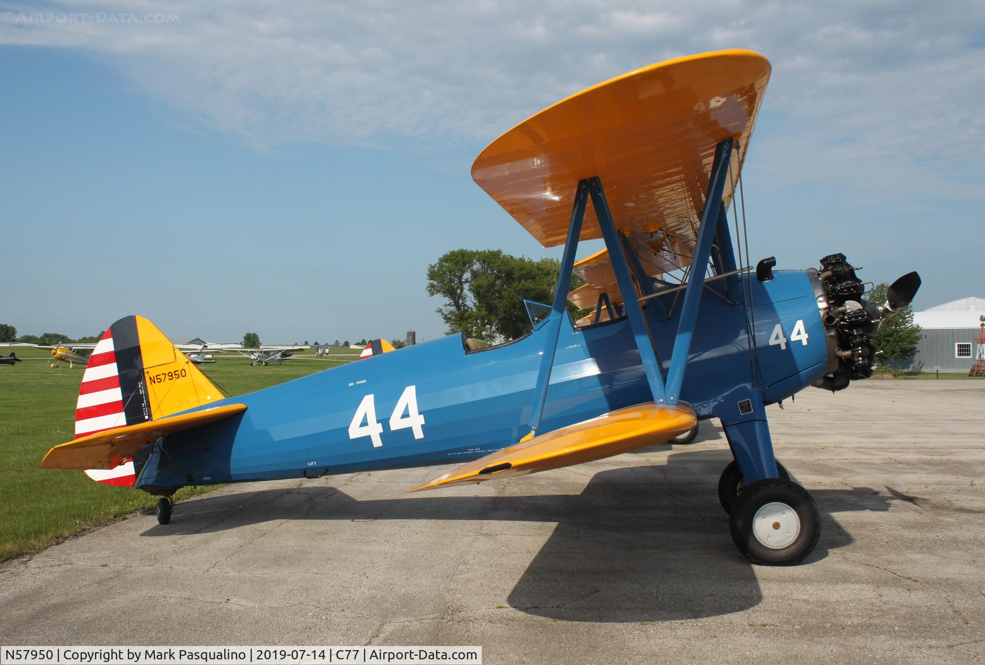 N57950, Boeing A75N1(PT17) C/N 75-2110, Stearman