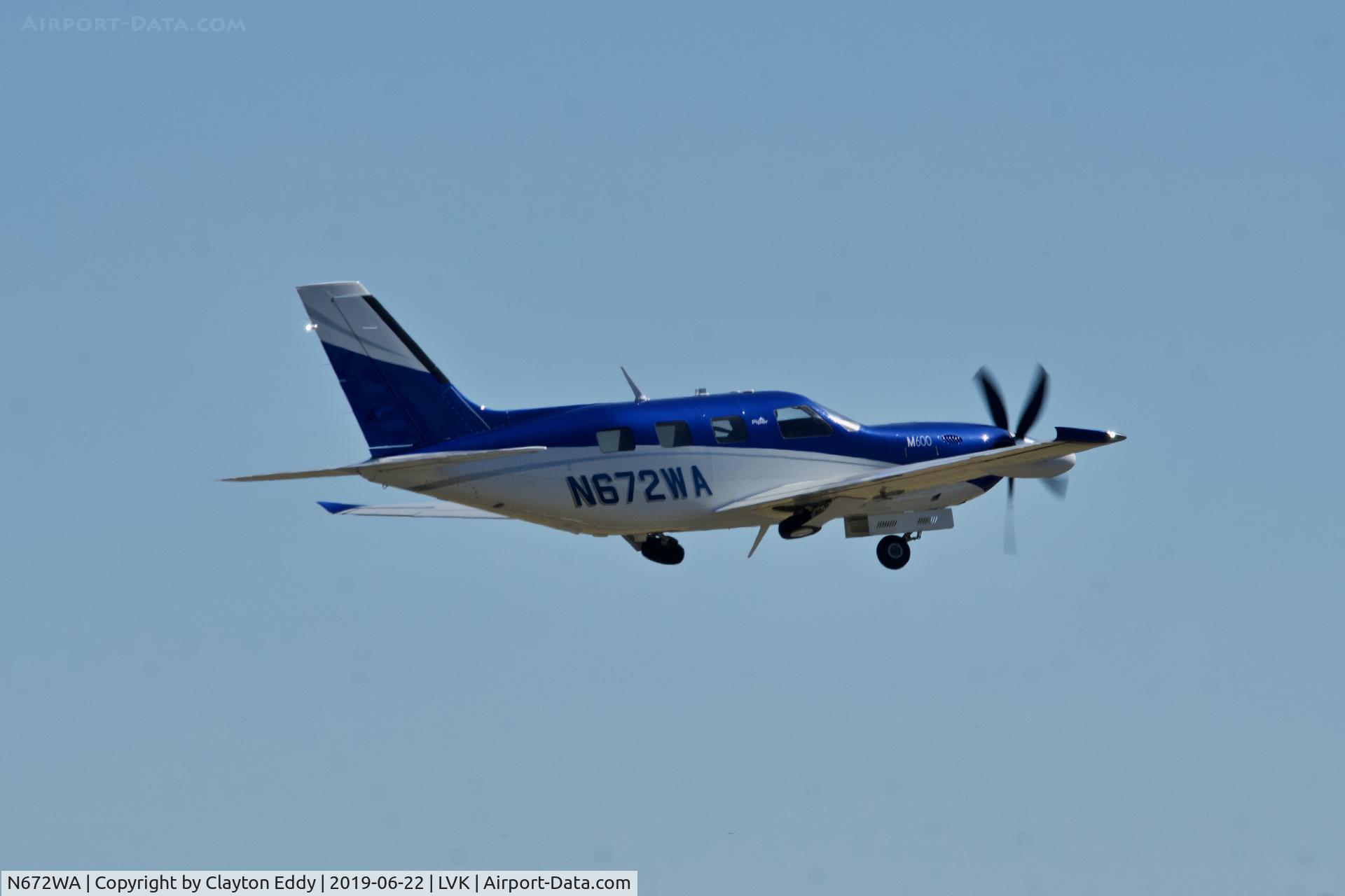 N672WA, 2018 Piper PA-46-600TP C/N 4698072, Livermore Airport California 2019.