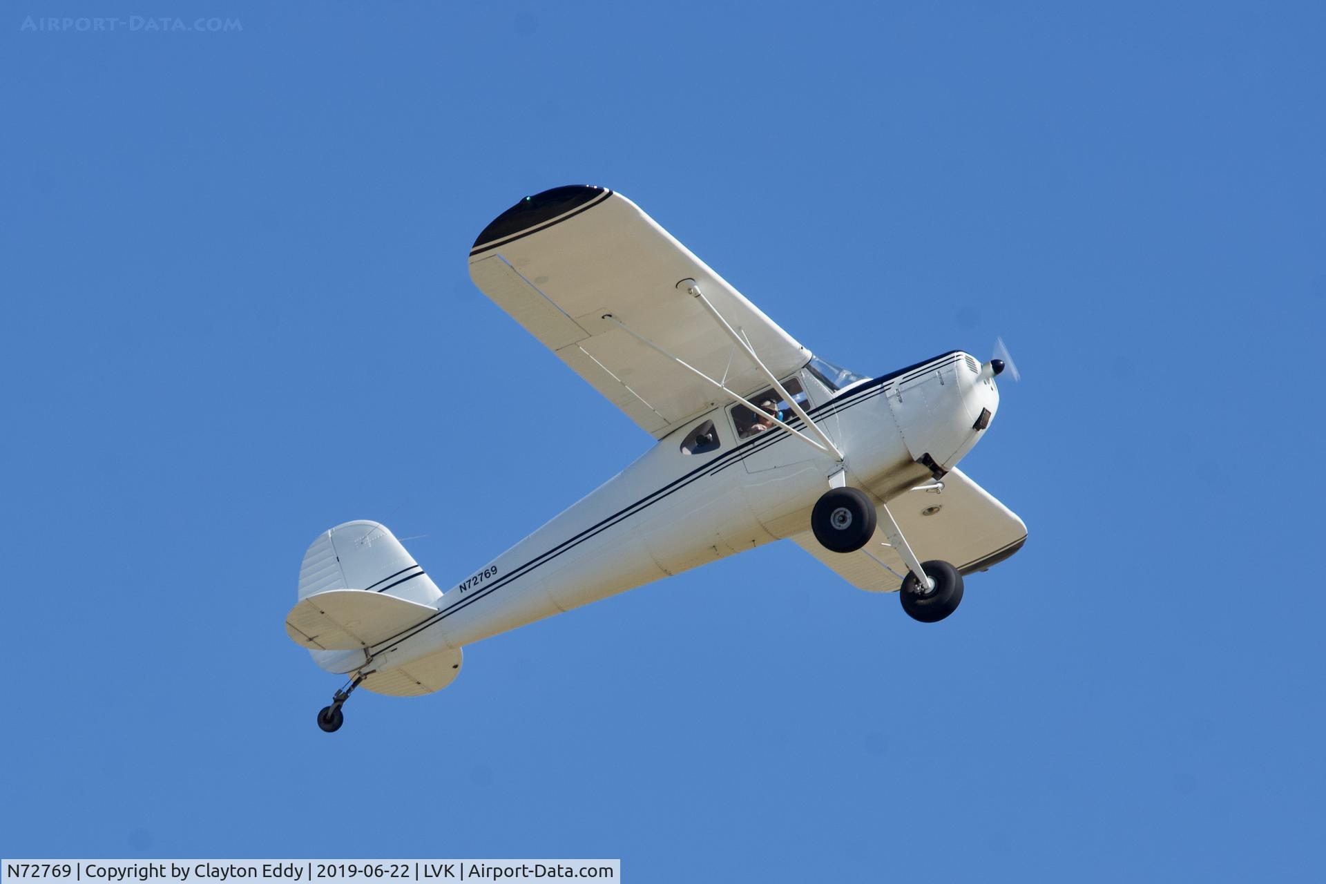 N72769, 1946 Cessna 140 C/N 9952, Livermore Airport California 2019.