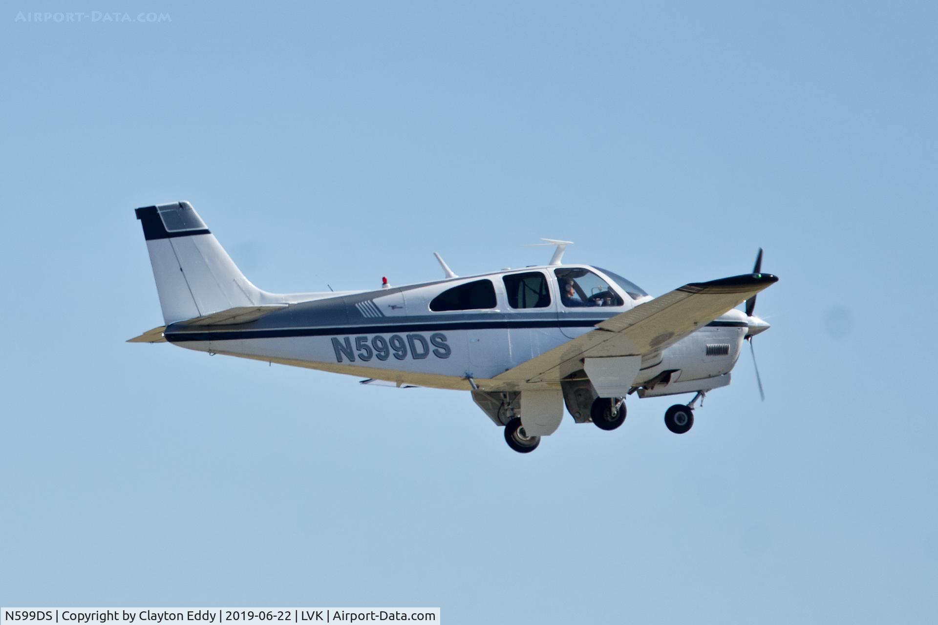 N599DS, 1967 Beech E33A Bonanza C/N CE-182, Livermore Airport California 2019.