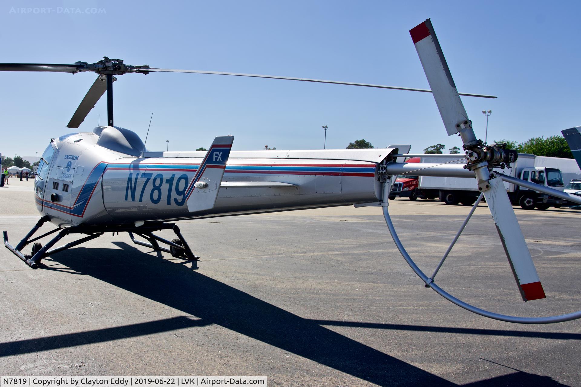 N7819, 2002 Enstrom 280FX Shark C/N 2092, Livermore Airport California 2019.