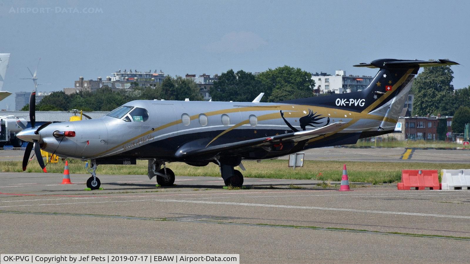 OK-PVG, 2017 Pilatus PC-12/47E C/N 1665, At Antwerp Airport.