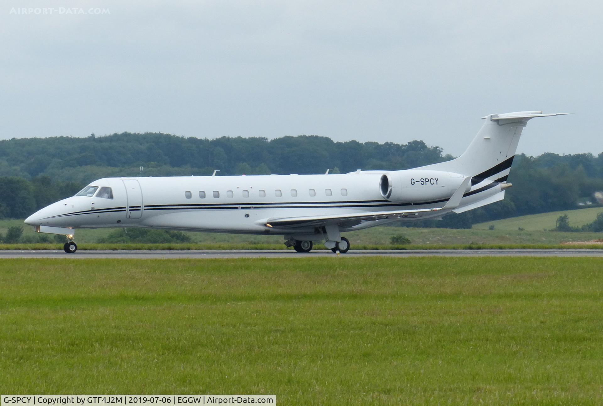 G-SPCY, 2013 Embraer EMB-135BJ Legacy 650 C/N 14501162, G-SPCY at Luton 06Jly19