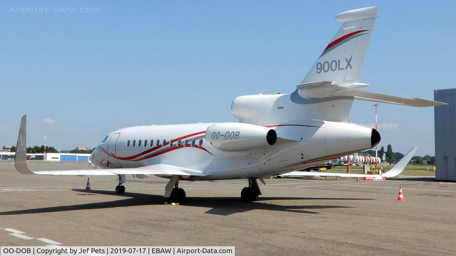OO-DOB, 2015 Dassault Falcon 900LX C/N 288, Parked at Antwerp Airport.