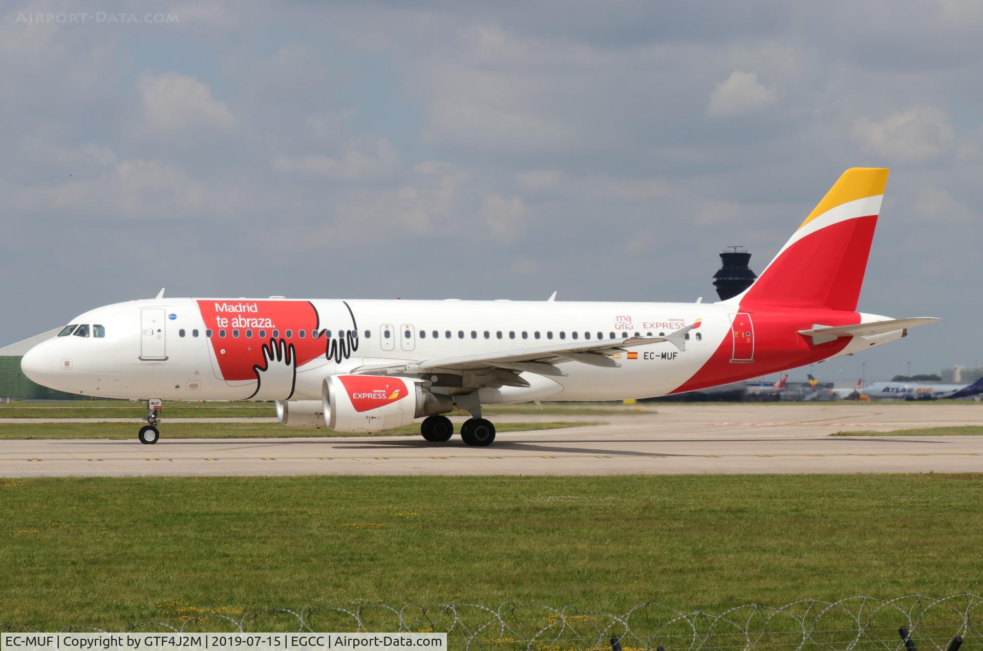 EC-MUF, 2007 Airbus A320-214 C/N 3278, EC-MUF at Manchester 15Jly19