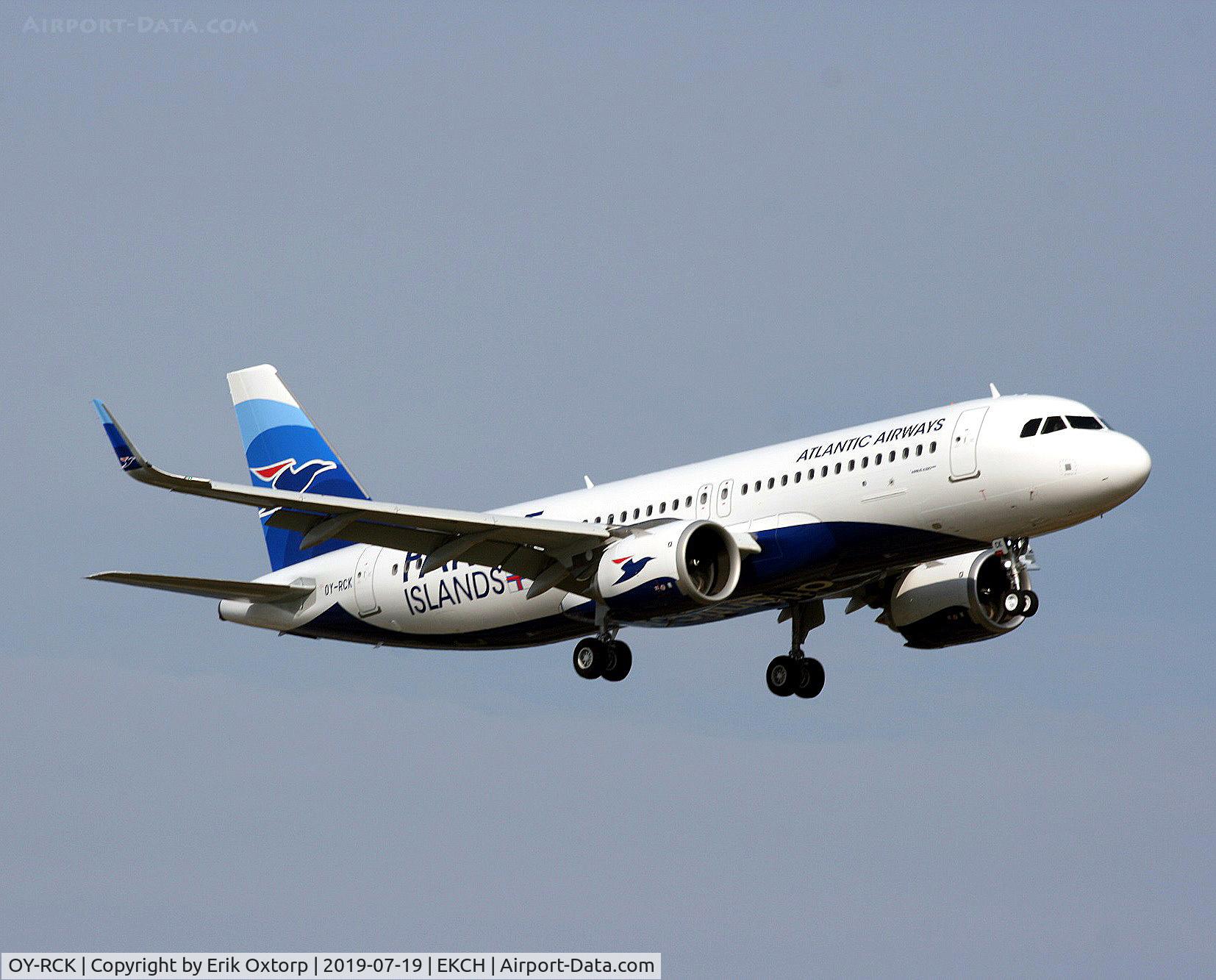 OY-RCK, 2019 Airbus A320-251N C/N 8918, Brand new 320NEO for Atlantic Airways landing irw 22L