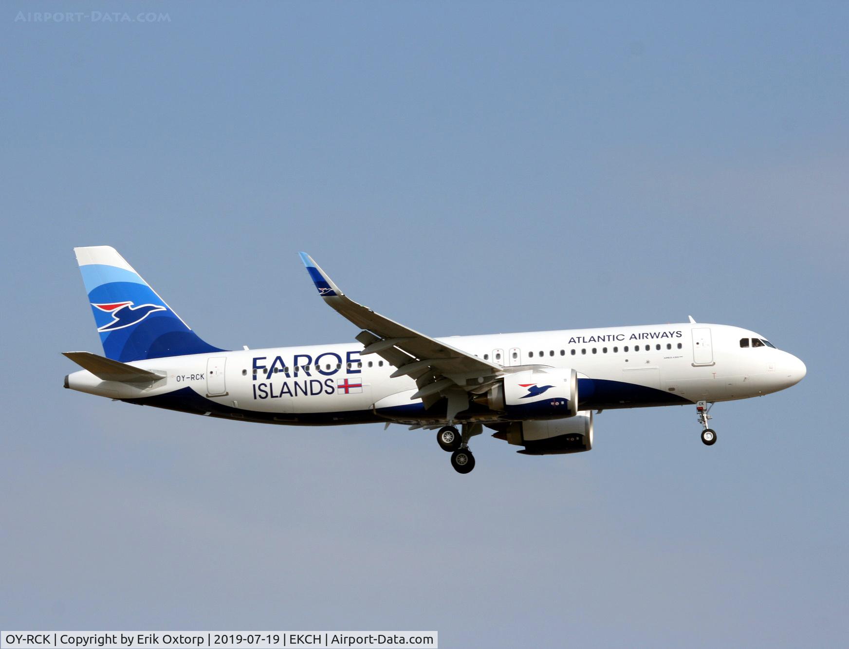 OY-RCK, 2019 Airbus A320-251N C/N 8918, The brand new A320NEO of Atlantic Airways OY-RCK. Landing rw 22L