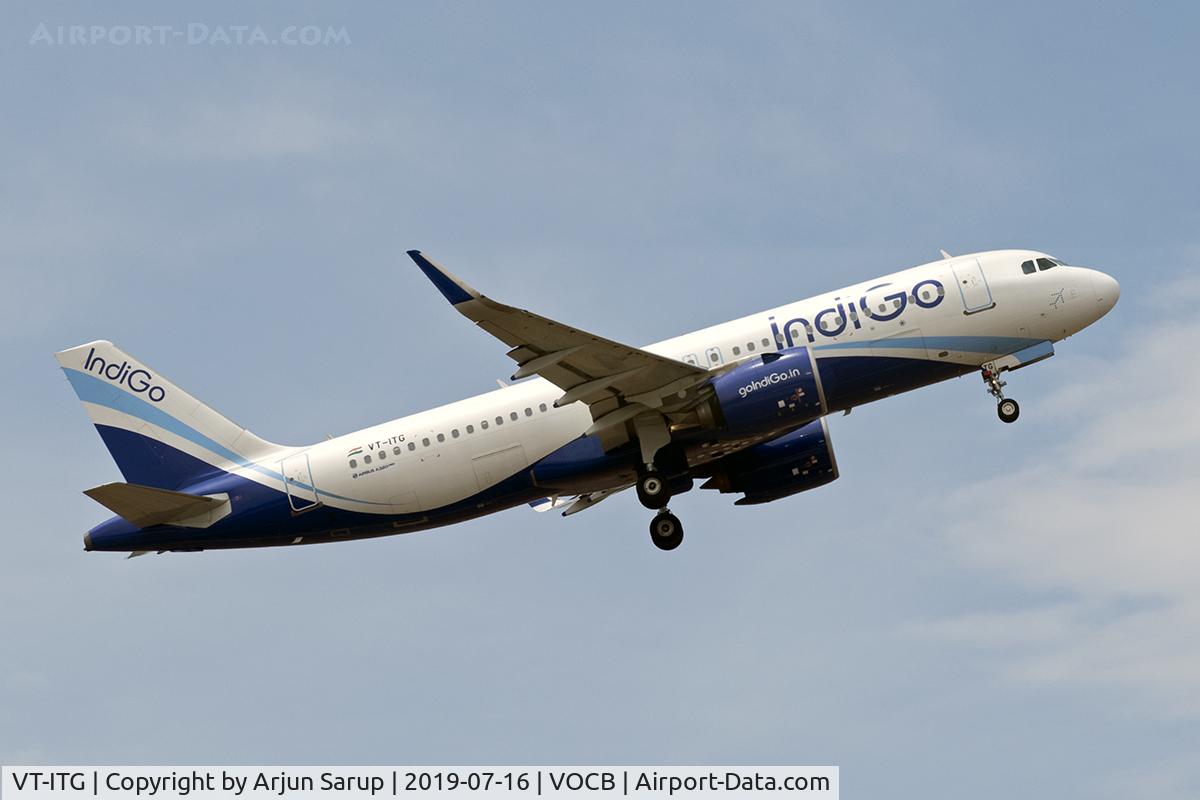 VT-ITG, 2015 Airbus A320-271N C/N 6868, Departing Coimbatore for Hyderabad as 6E-752.