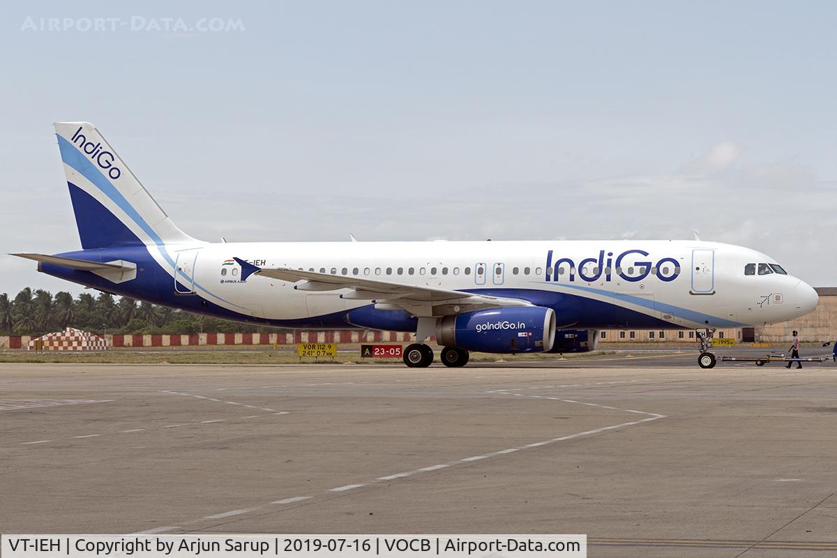 VT-IEH, 2011 Airbus A320-232 C/N 4757, Pushback at Coimbatore as 6E-985, bound for Delhi.