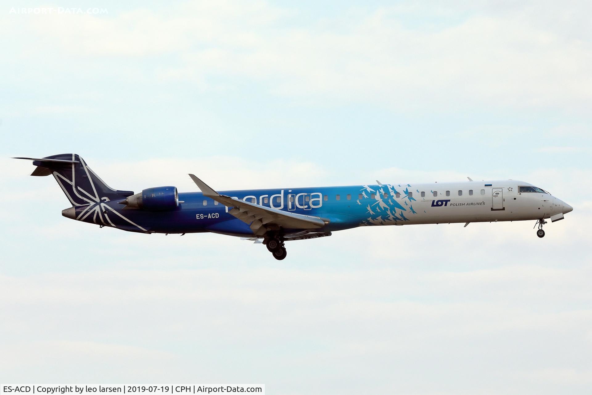 ES-ACD, 2011 Bombardier CRJ-900LR (CL-600-2D24) C/N 15276, Copenhagen 19.7.2019 L/D R-22L