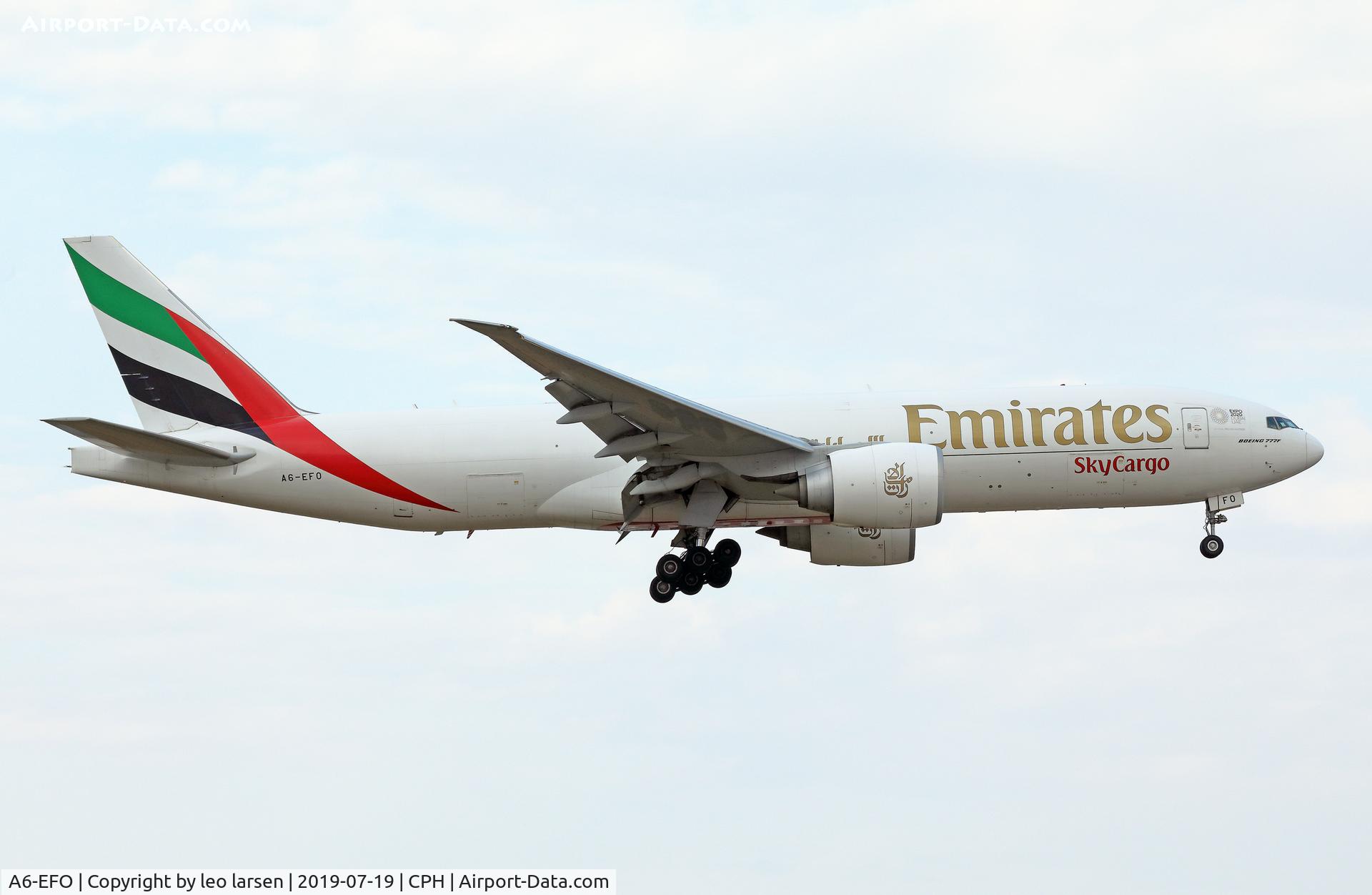 A6-EFO, 2014 Boeing 777-F1H C/N 42233, Copenhagen 19,7,2019 L/D R-22L