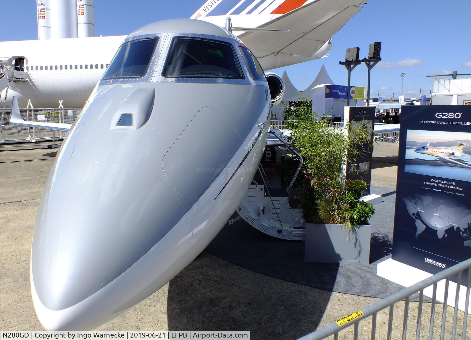 N280GD, 2018 Israel Aircraft Industries Gulfstream G280 C/N 2143, IAI Gulfstream G280 at the Aerosalon 2019, Paris