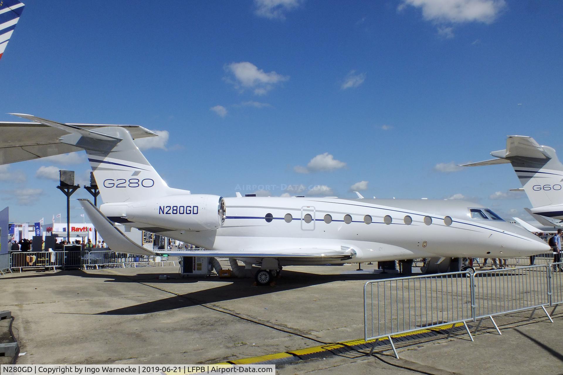N280GD, 2018 Israel Aircraft Industries Gulfstream G280 C/N 2143, IAI Gulfstream G280 at the Aerosalon 2019, Paris