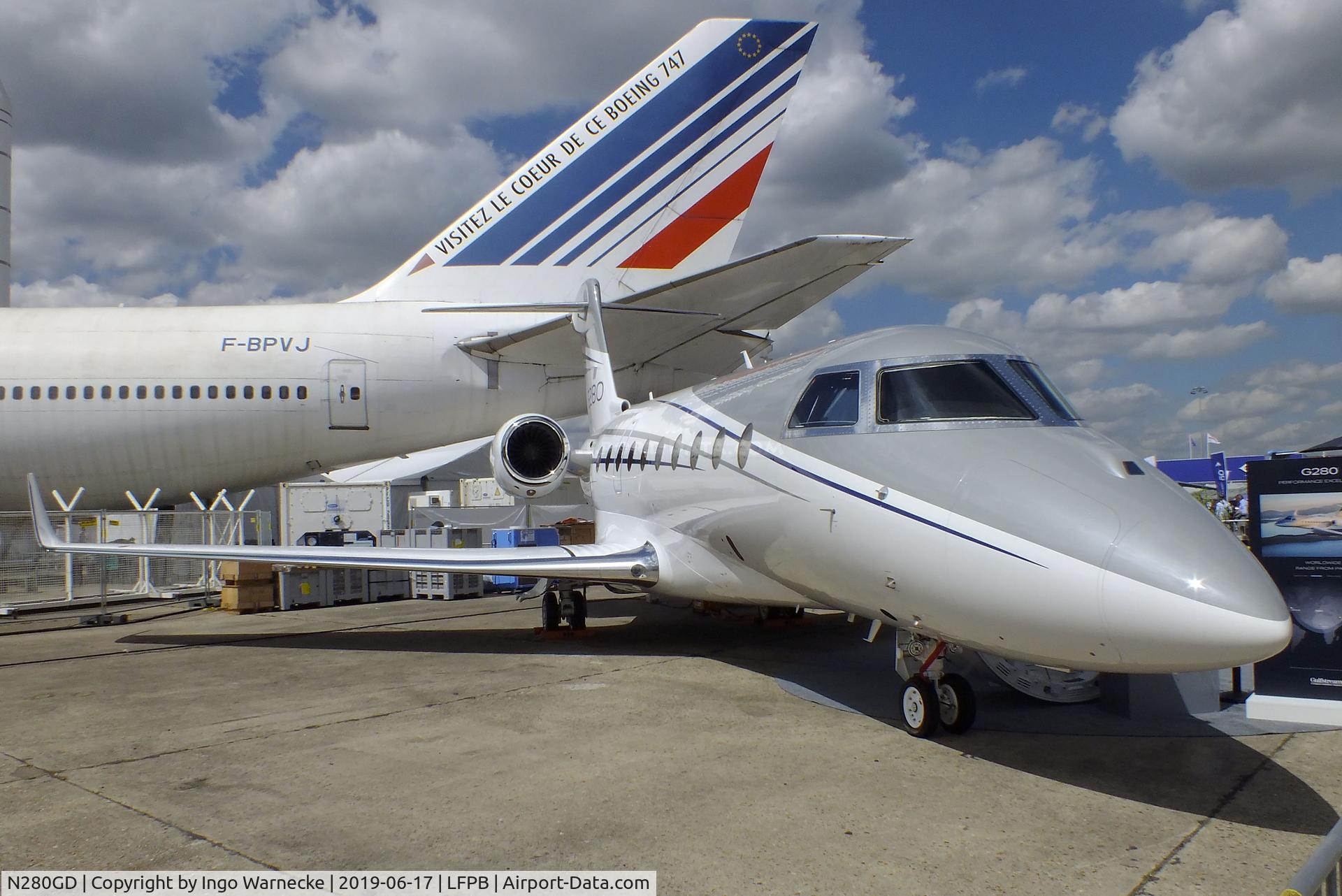 N280GD, 2018 Israel Aircraft Industries Gulfstream G280 C/N 2143, IAI Gulfstream G280 at the Aerosalon 2019, Paris