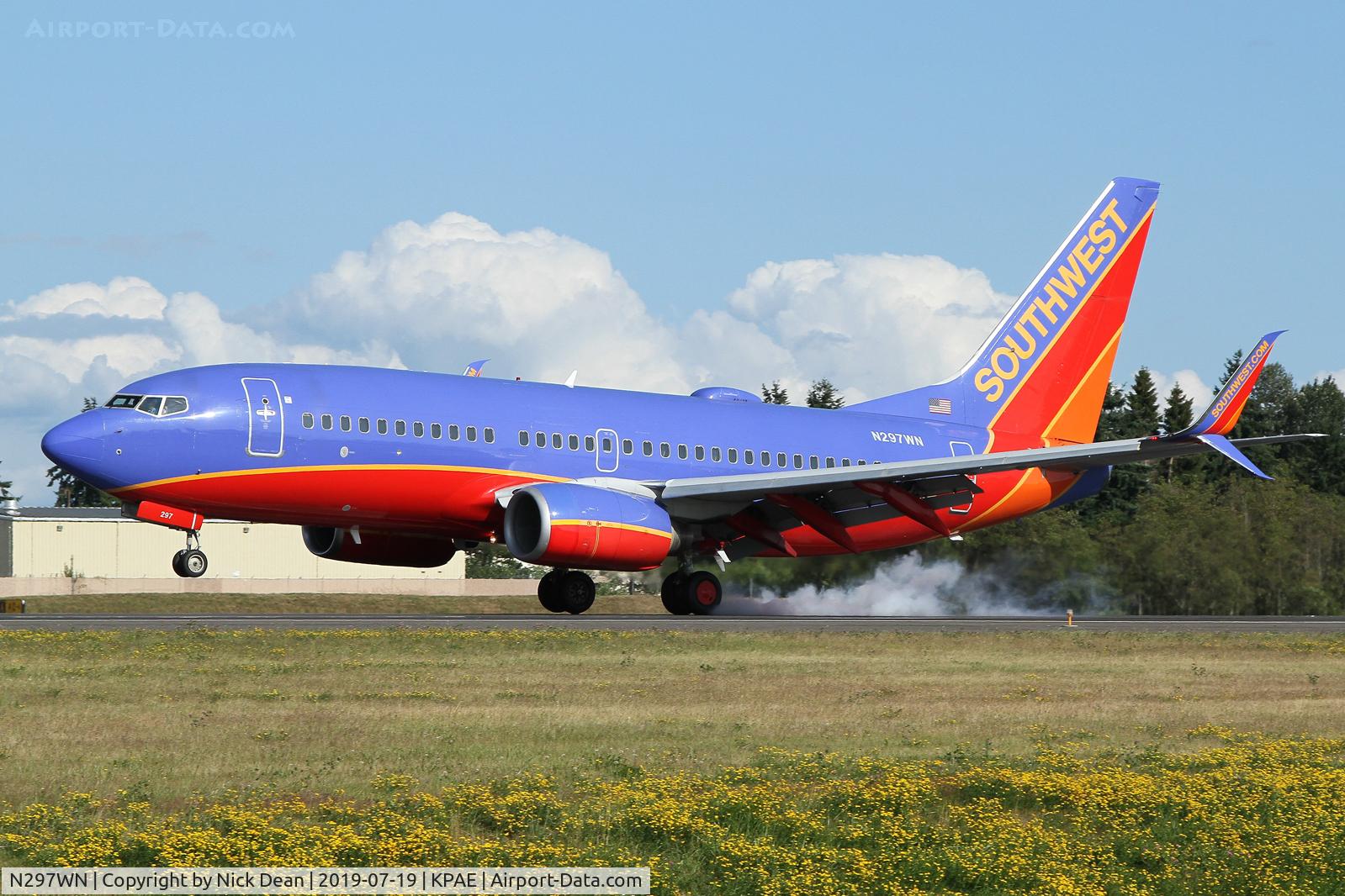 N297WN, 2007 Boeing 737-7H4 C/N 32542, PAE/KPAE