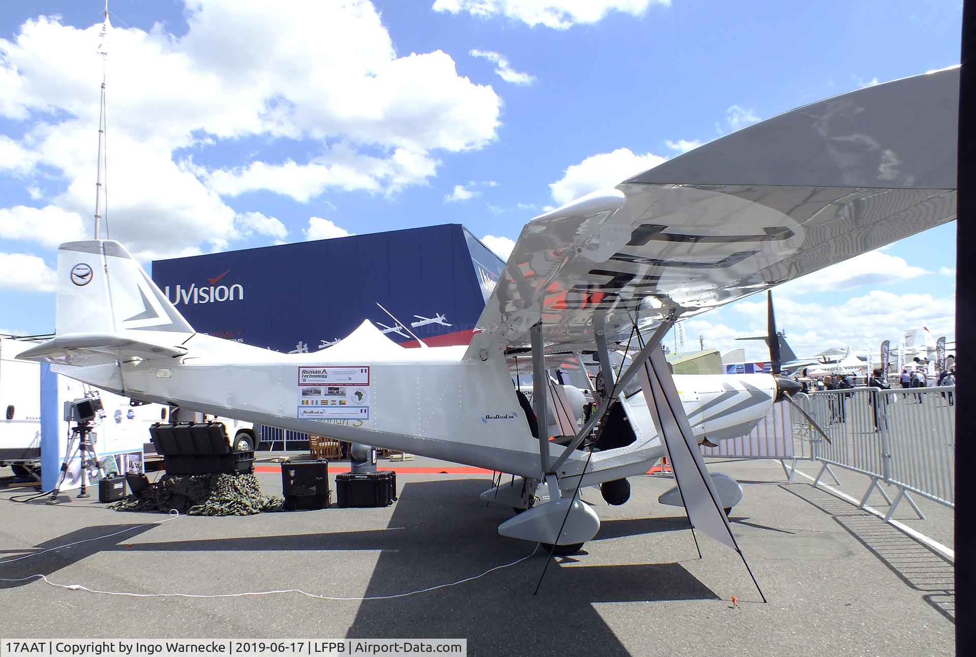 17AAT, ICP MXP-740 Savannah C/N 16-08-54-0491, ICP MXP-740 Savannah S of Asman as carrier of surveillance sensors at the Aerosalon 2019, Paris