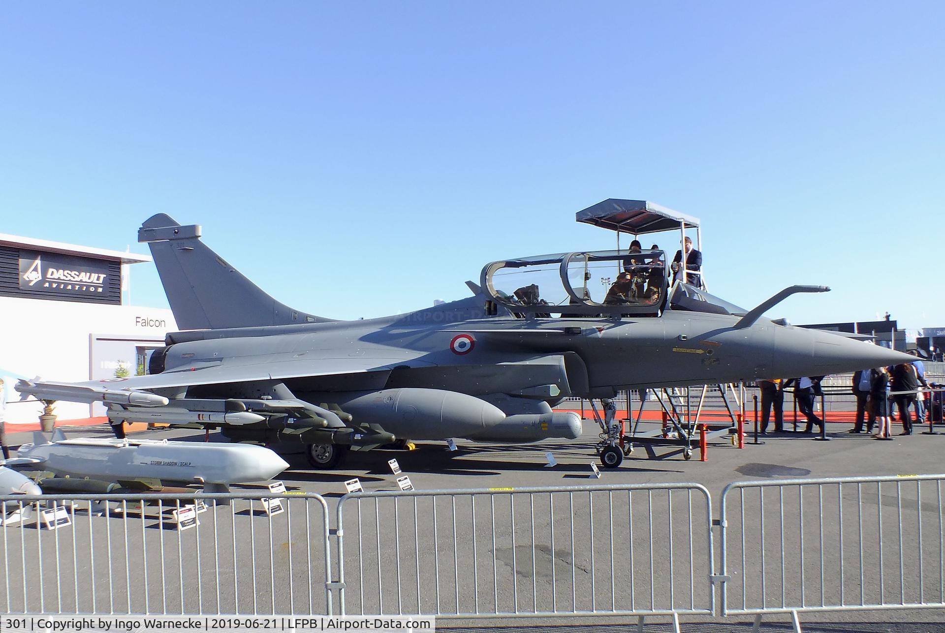 301, Dassault Rafale B C/N B301, Dassault Rafale B F3-R of the Armee de l'Air at the Aerosalon 2019, Paris