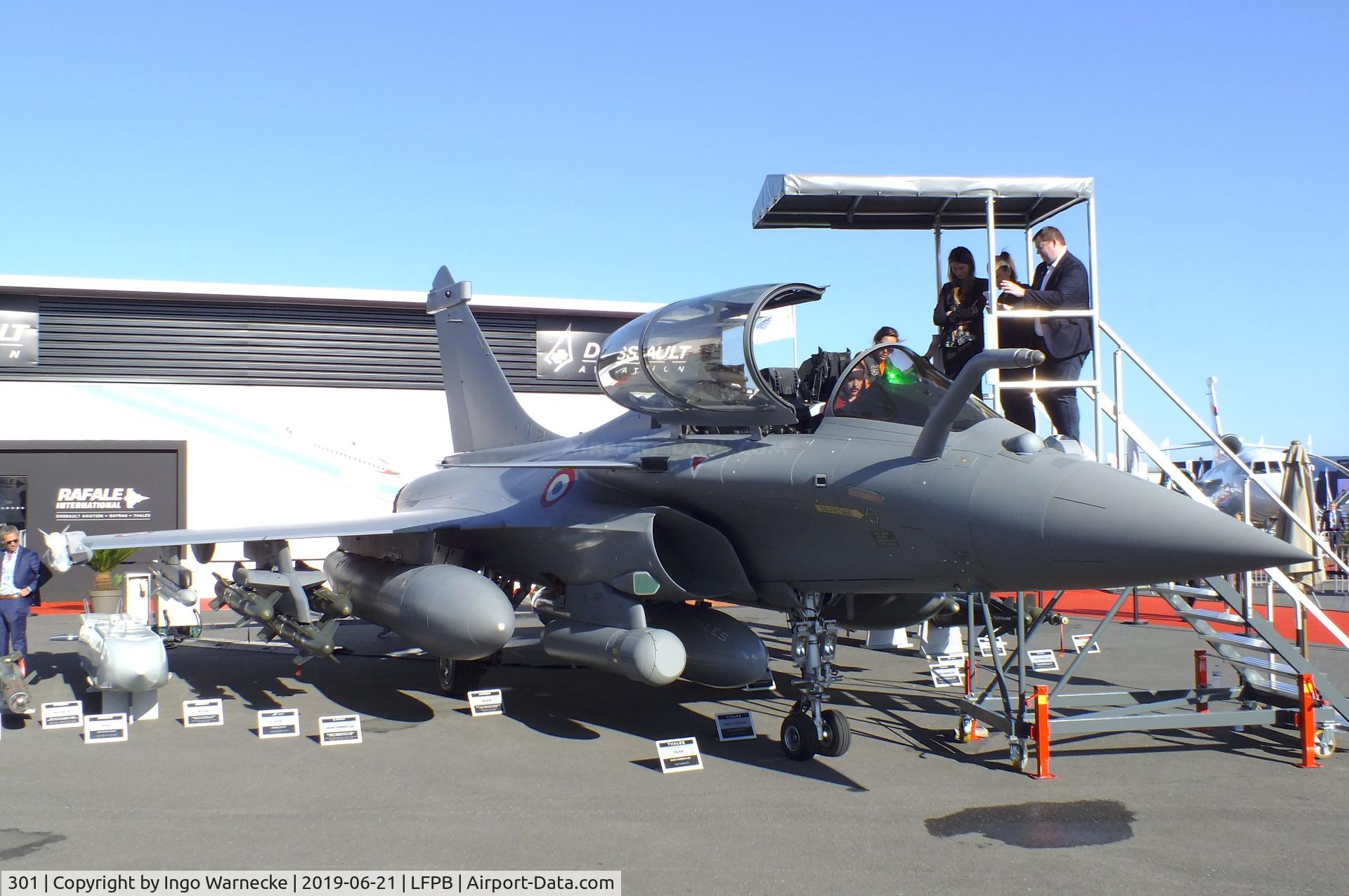 301, Dassault Rafale B C/N B301, Dassault Rafale B F3-R of the Armee de l'Air at the Aerosalon 2019, Paris