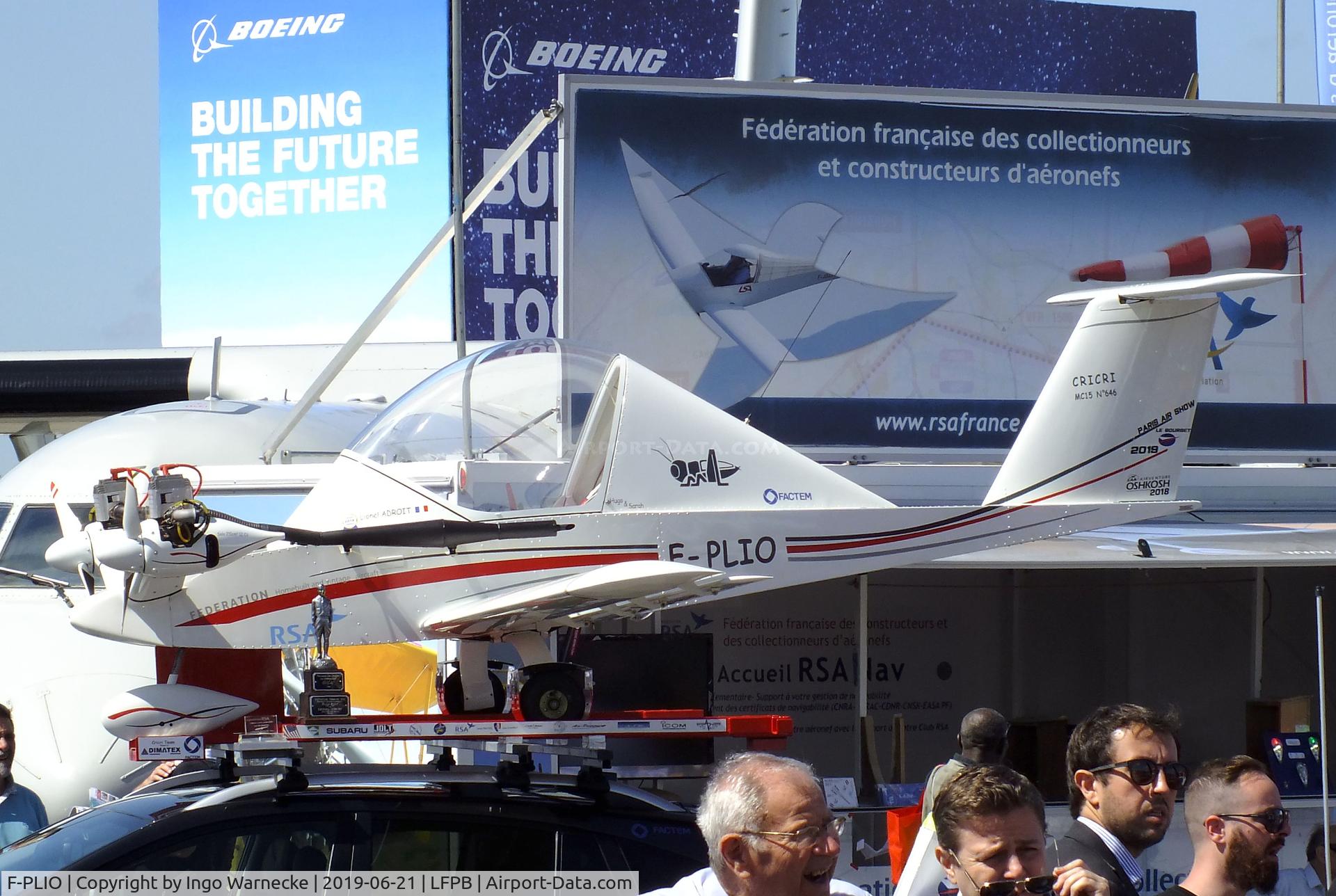 F-PLIO, 2011 Colomban MC-15 Cri-Cri (Cricket) C/N 646, Colomban MC.15 CriCri at the Aerosalon 2019, Paris