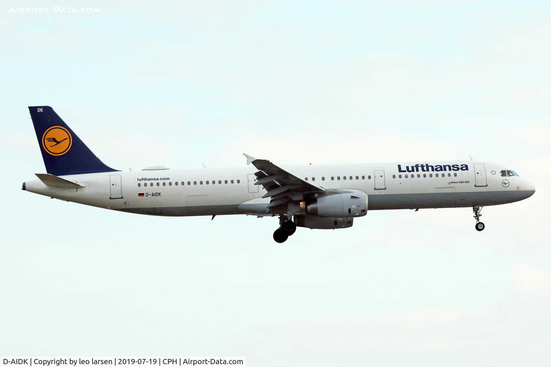 D-AIDK, 2011 Airbus A321-231 C/N 4819, Copenhagen 19.7.2019 L/D R-22L