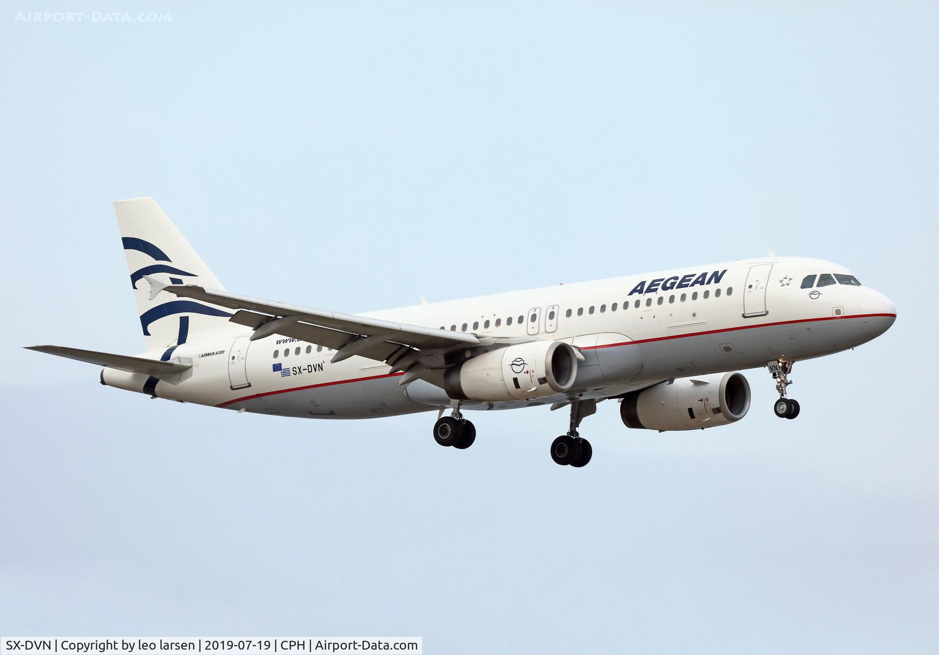 SX-DVN, 2008 Airbus A320-232 C/N 3478, Copenhagen 19.7.2019 L/D R-22L