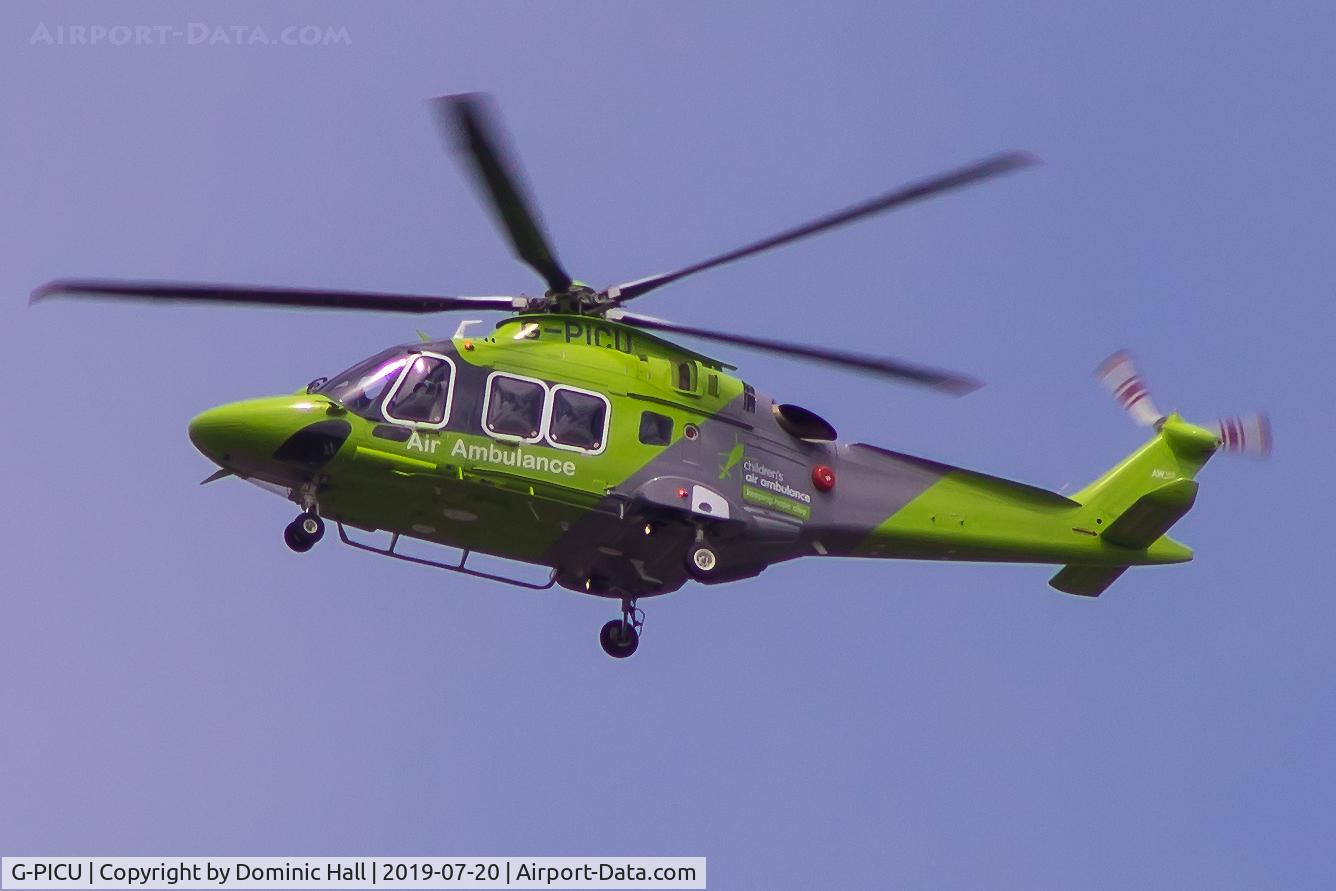 G-PICU, 2017 Leonardo AW169 C/N 69055, On Approach to Bristol Royal Infirmiry