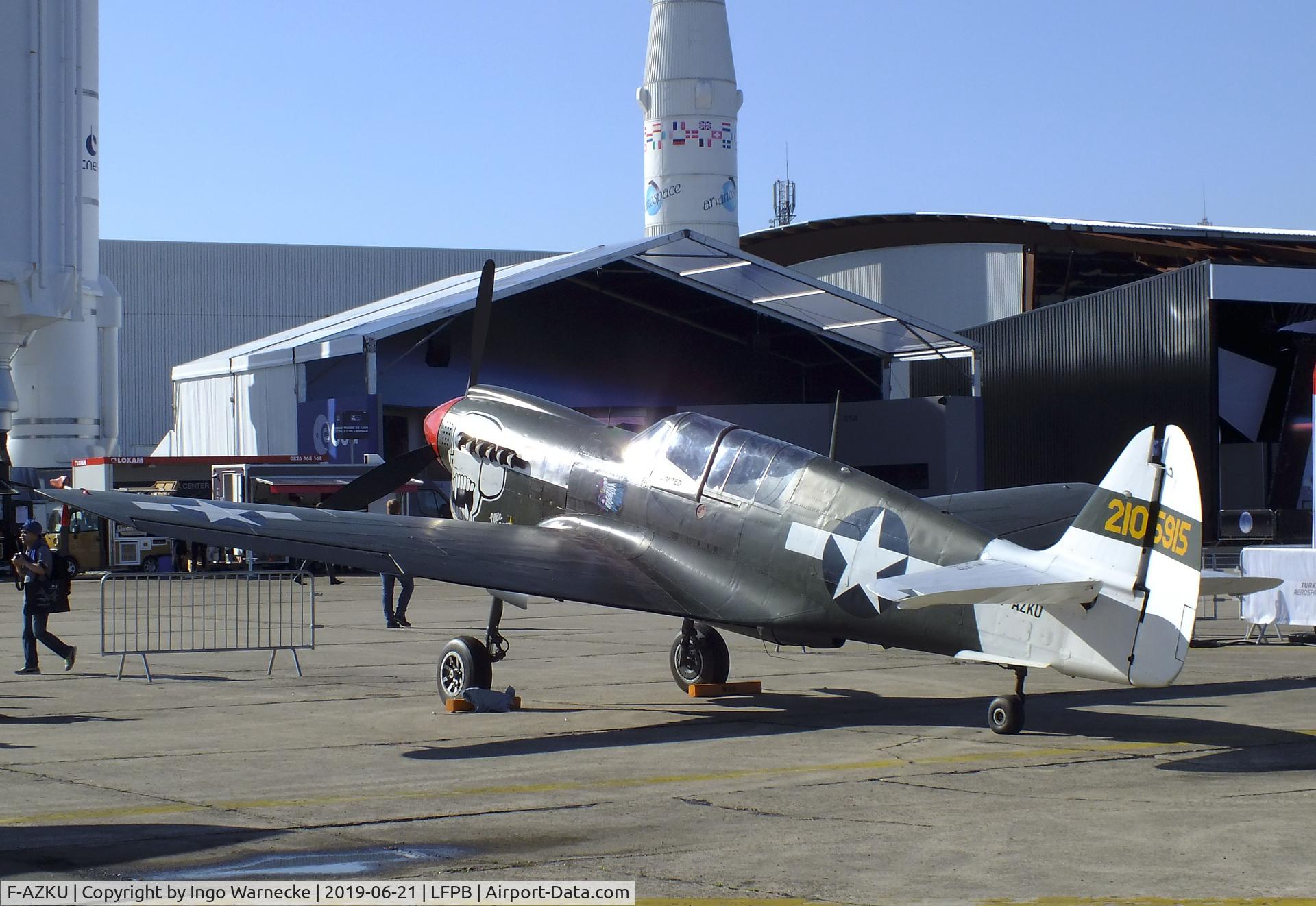 F-AZKU, 1942 Curtiss P-40N Warhawk C/N 29677, Curtiss P-40N Warhawk at the Aerosalon 2019, Paris