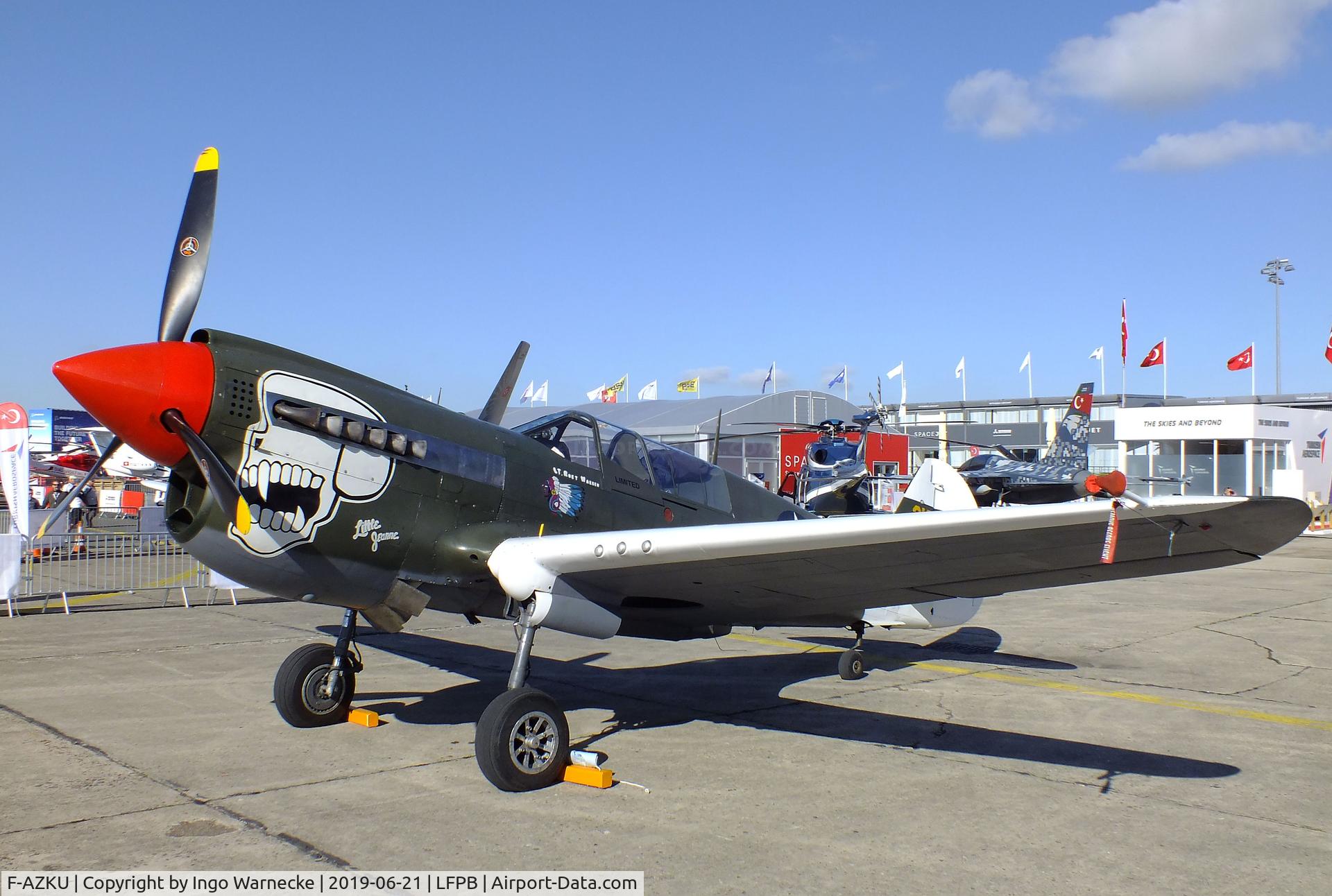 F-AZKU, 1942 Curtiss P-40N Warhawk C/N 29677, Curtiss P-40N Warhawk at the Aerosalon 2019, Paris