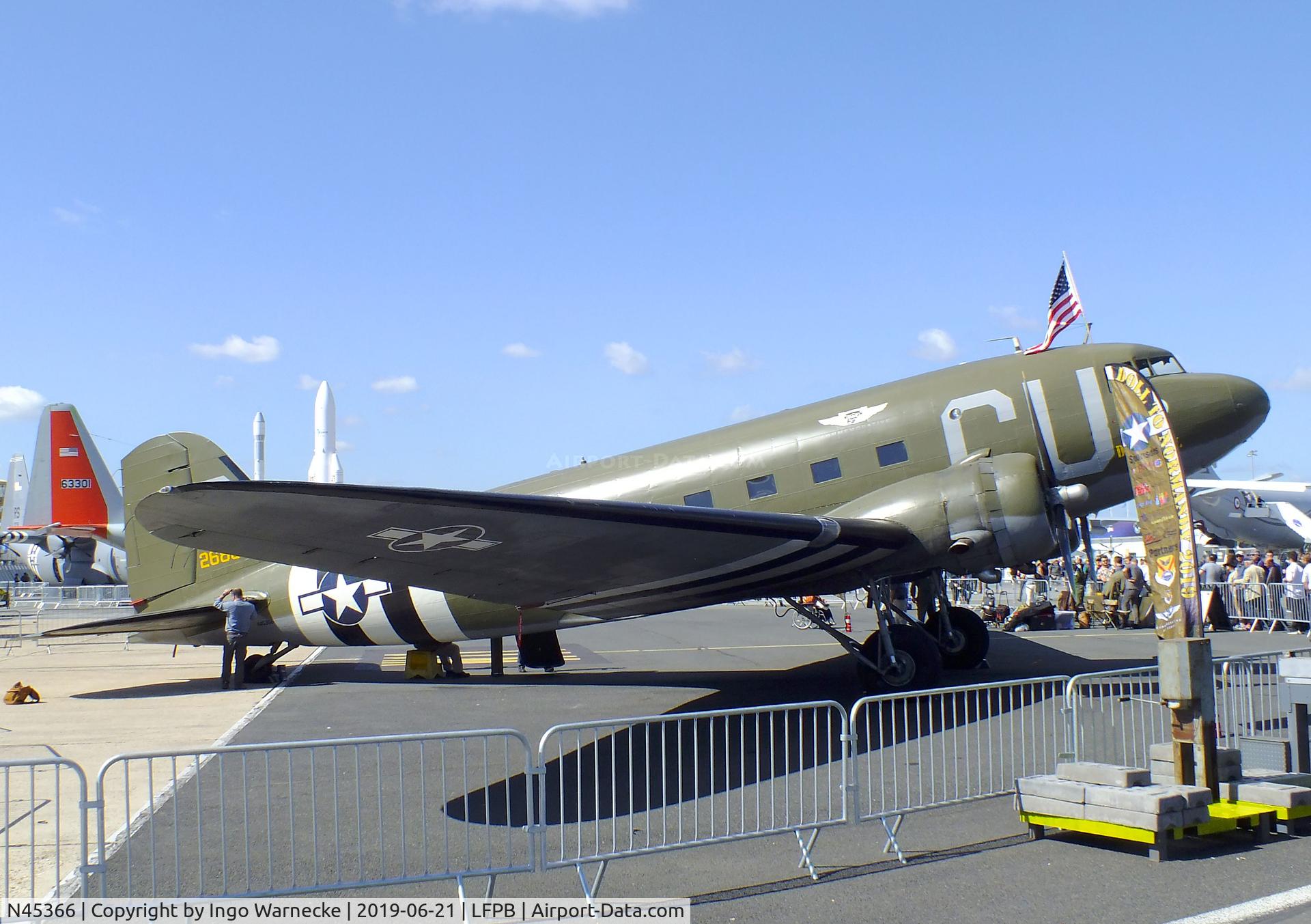 N45366, 1943 Douglas C-53D-DO Skytrooper (DC-3A) C/N 11757, Douglas C-53D Skytrooper at the Aerosalon 2019, Paris