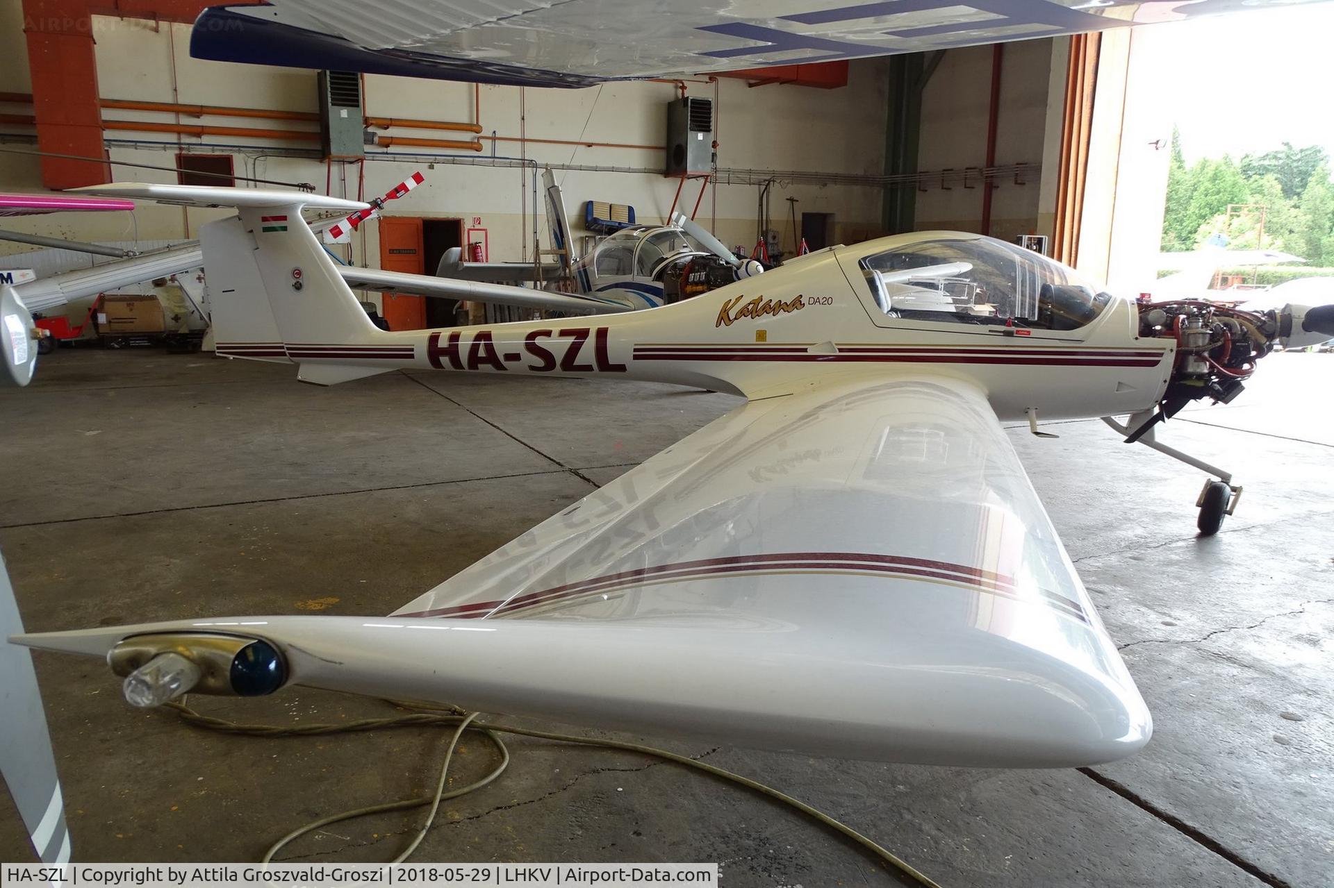 HA-SZL, 1995 Diamond DA-20A-1 Katana C/N 10068, LHKV - Kaposujlak Airport, Hungary