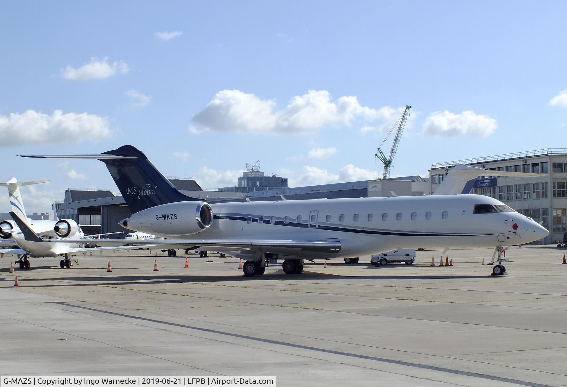 G-MAZS, 2013 Bombardier BD-700-1A10 Global 6000 C/N 9549, Bombardier BD-700-1A10 Global 6000 at Paris, Le Bourget airport