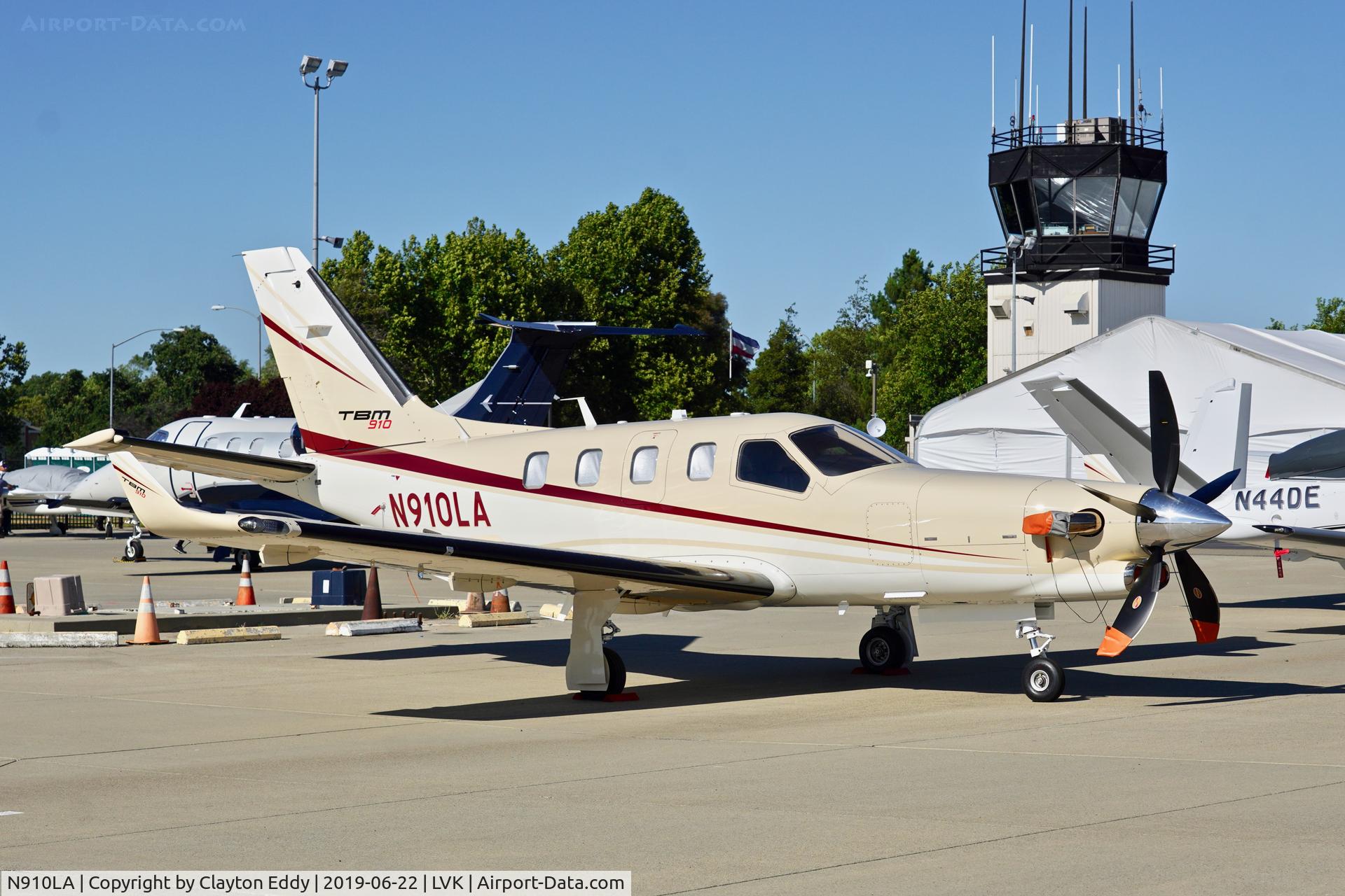 N910LA, 2019 Daher-Socata TBM-700 C/N 1277, Livermore Airport California 2019.