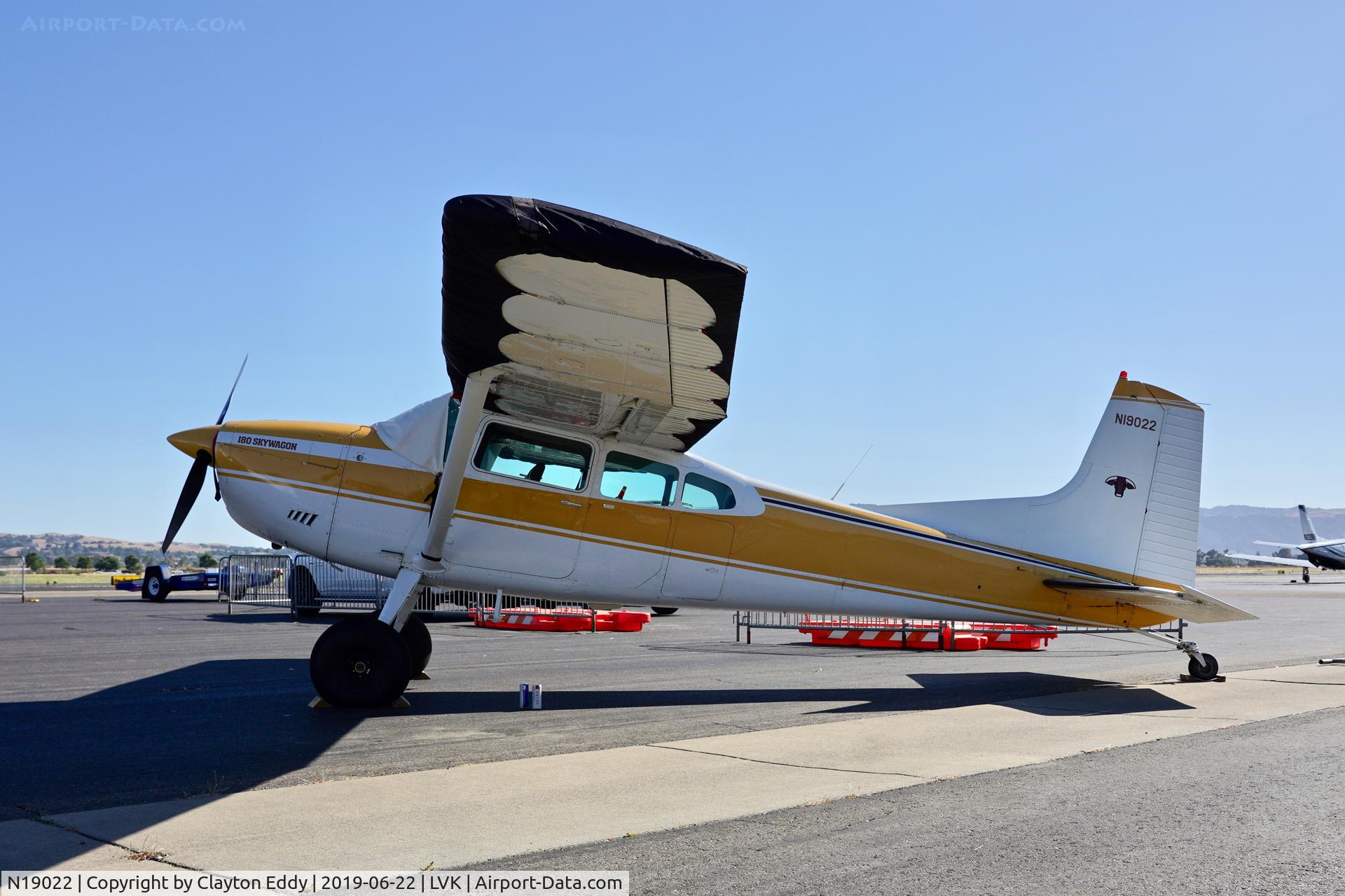 N19022, 1980 Cessna 180K Skywagon C/N 18053176, Livermore Airport California 2019.