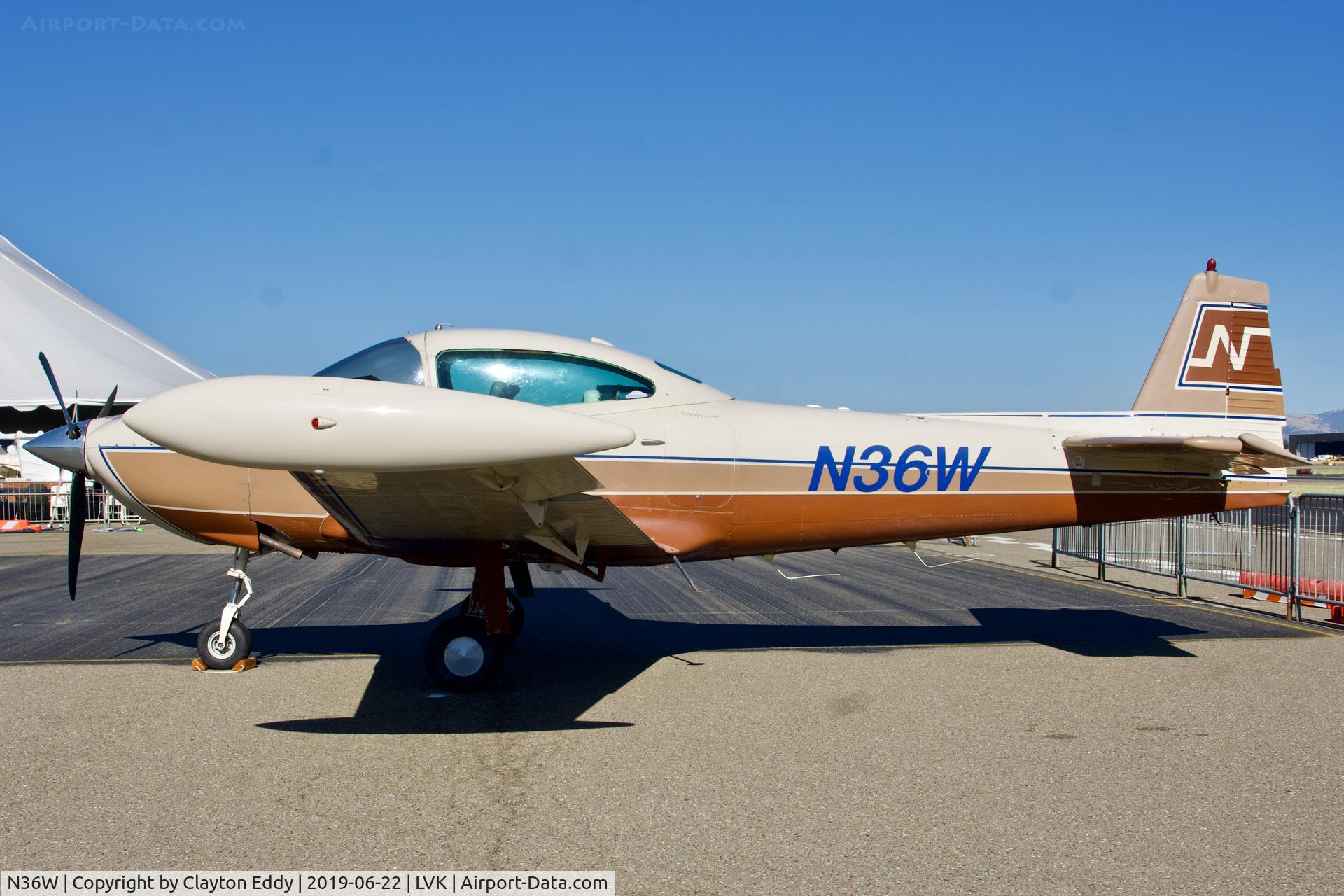 N36W, 1950 Ryan Navion B C/N NAV-4-2263B, Livermore Airport California 2019.