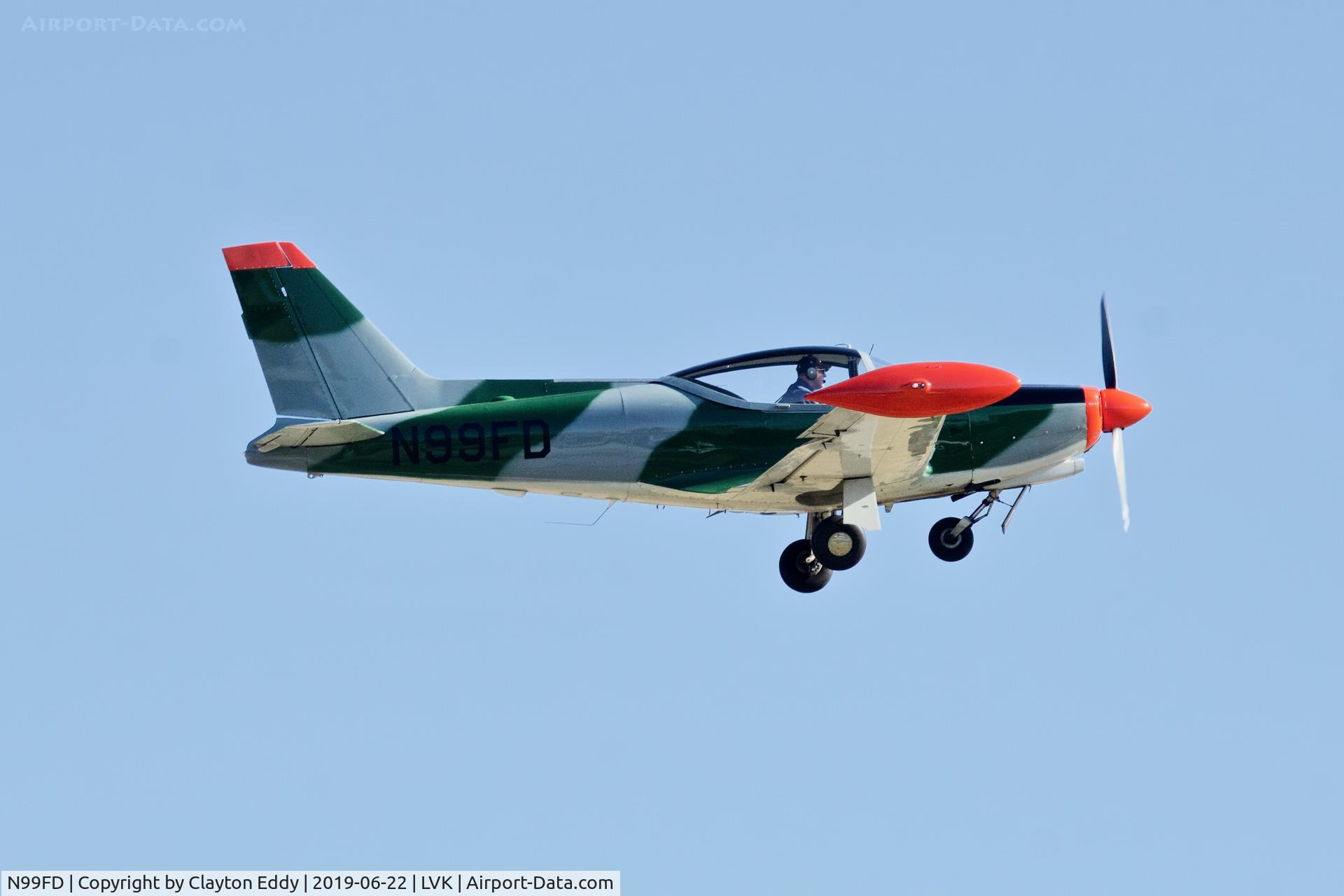 N99FD, 1991 SIAI-Marchetti SF-260D C/N 787, Livermore Airport California 2019.