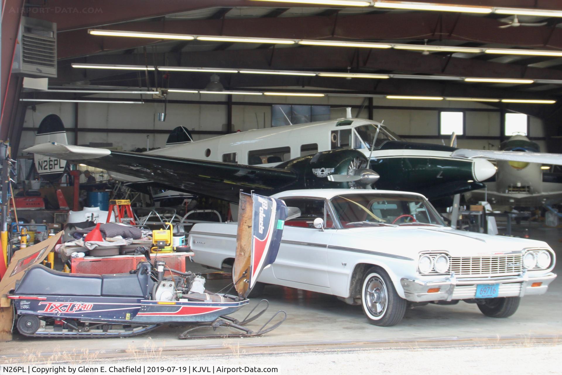 N26PL, 1964 Beech H-18 Tri-Gear C/N BA-679, At Black Hawk Aircraft Maintenance