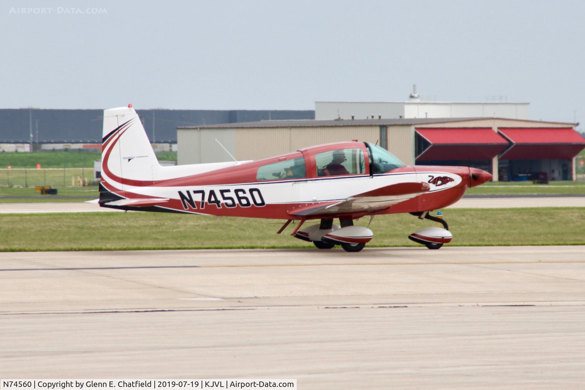 N74560, 1976 Grumman American AA-5B Tiger C/N AA5B-0251, Taxiing in