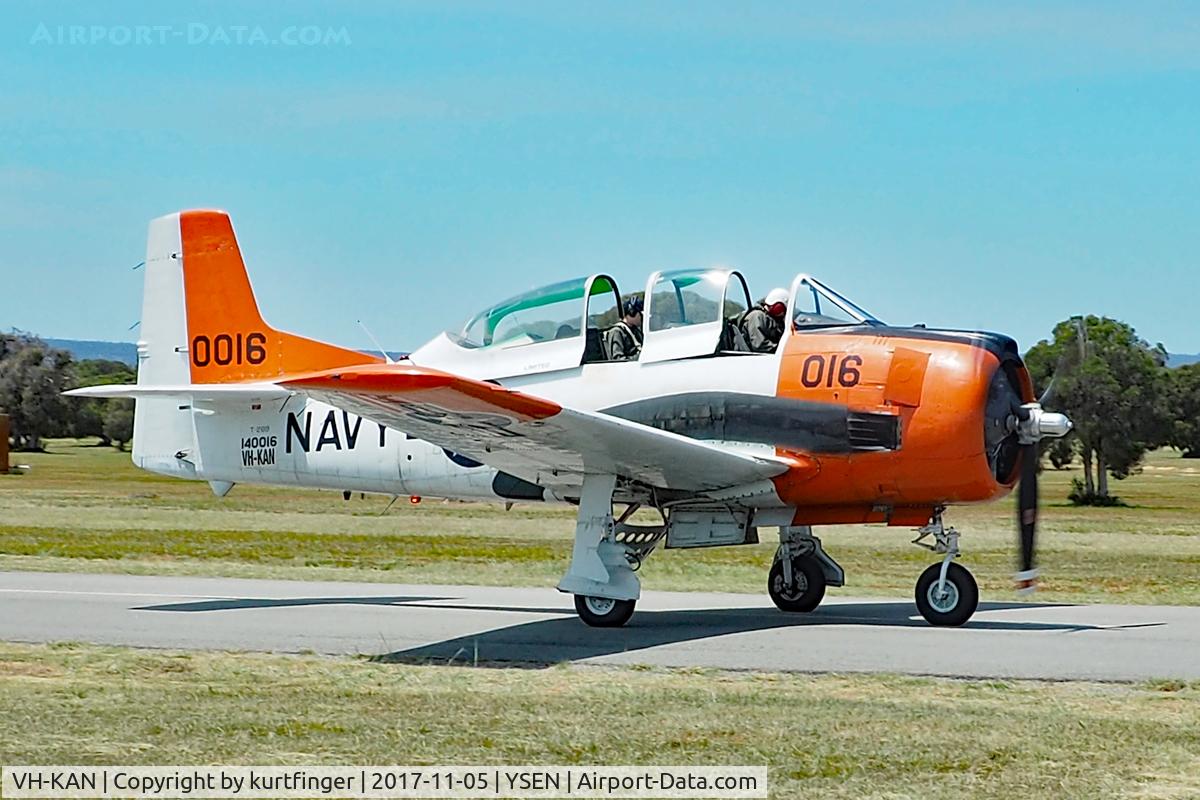 VH-KAN, 1955 North American T-28B Trojan C/N 219-15, North American T-28B VH-KAN serial 140016 Serpentine airfield 05/11/17.