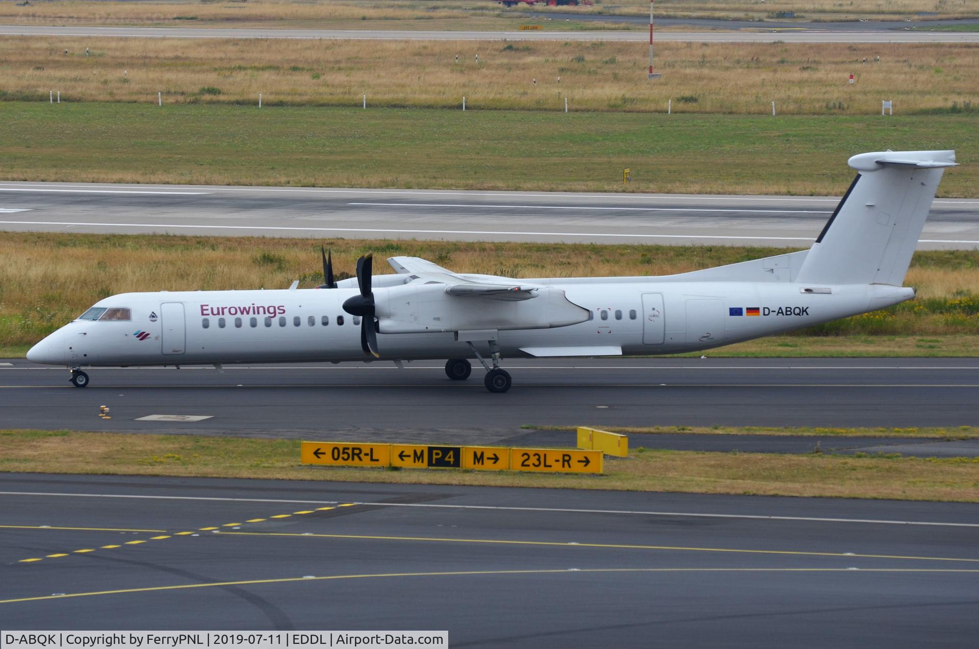 D-ABQK, 2009 De Havilland Canada DHC-8-402Q Dash 8 Dash 8 C/N 4265, Eurowings DHC8 soon to be replaced by ERJ' s