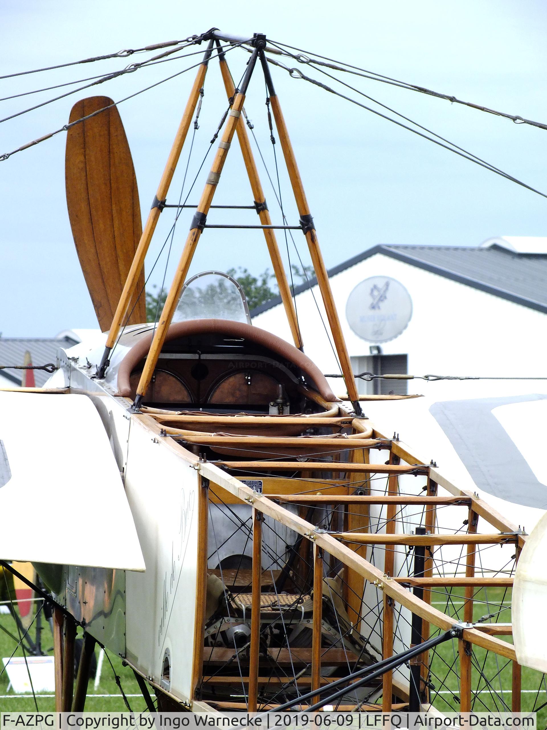 F-AZPG, Bleriot XI-2 Replica C/N SA-29, Bleriot XI-2 replica at the meeting aerien 2019, La-Ferte-Alais