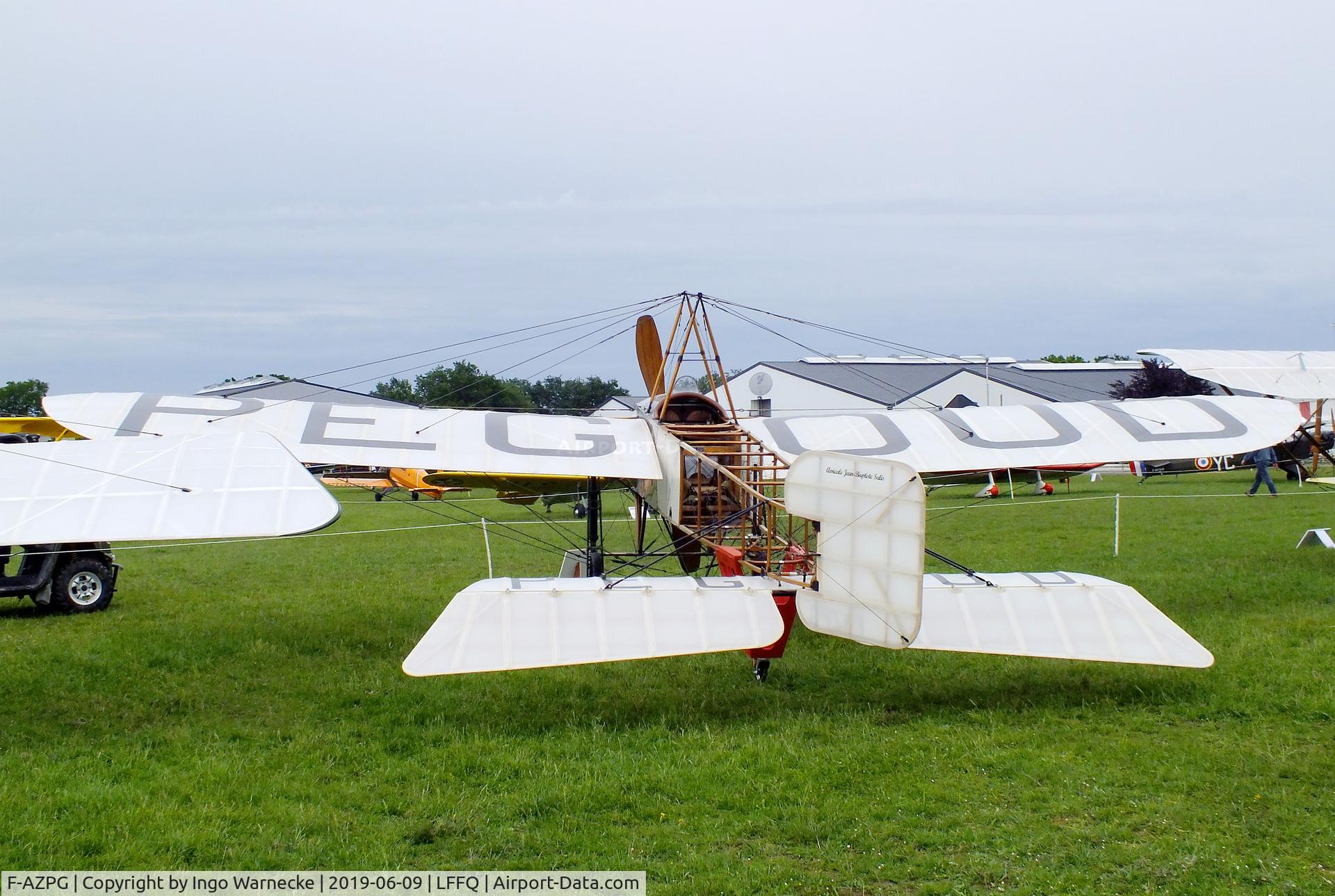 F-AZPG, Bleriot XI-2 Replica C/N SA-29, Bleriot XI-2 replica at the meeting aerien 2019, La-Ferte-Alais