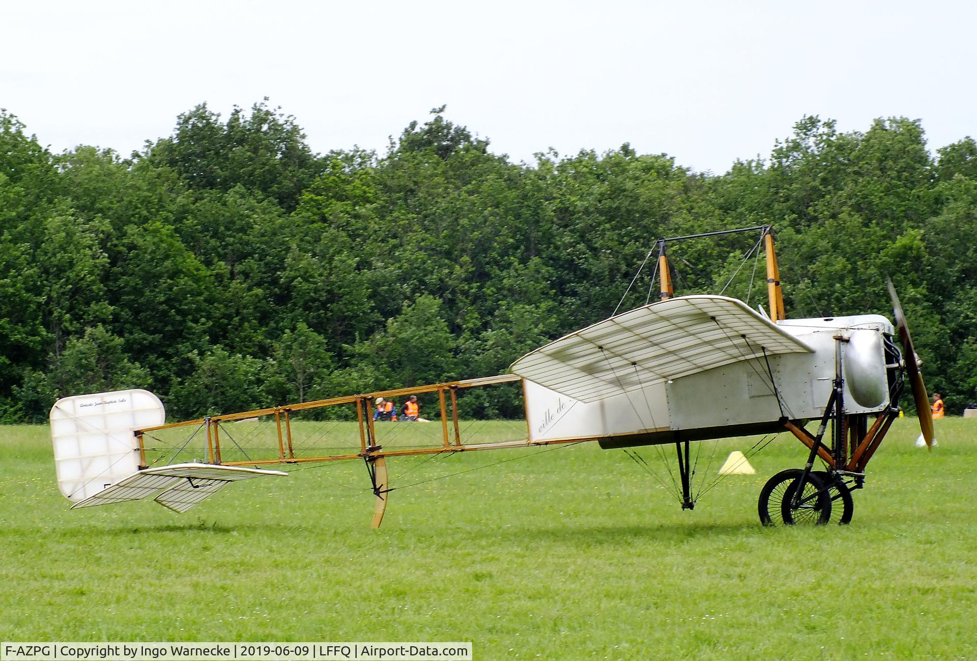 F-AZPG, Bleriot XI-2 Replica C/N SA-29, Bleriot XI-2 replica at the meeting aerien 2019, La-Ferte-Alais