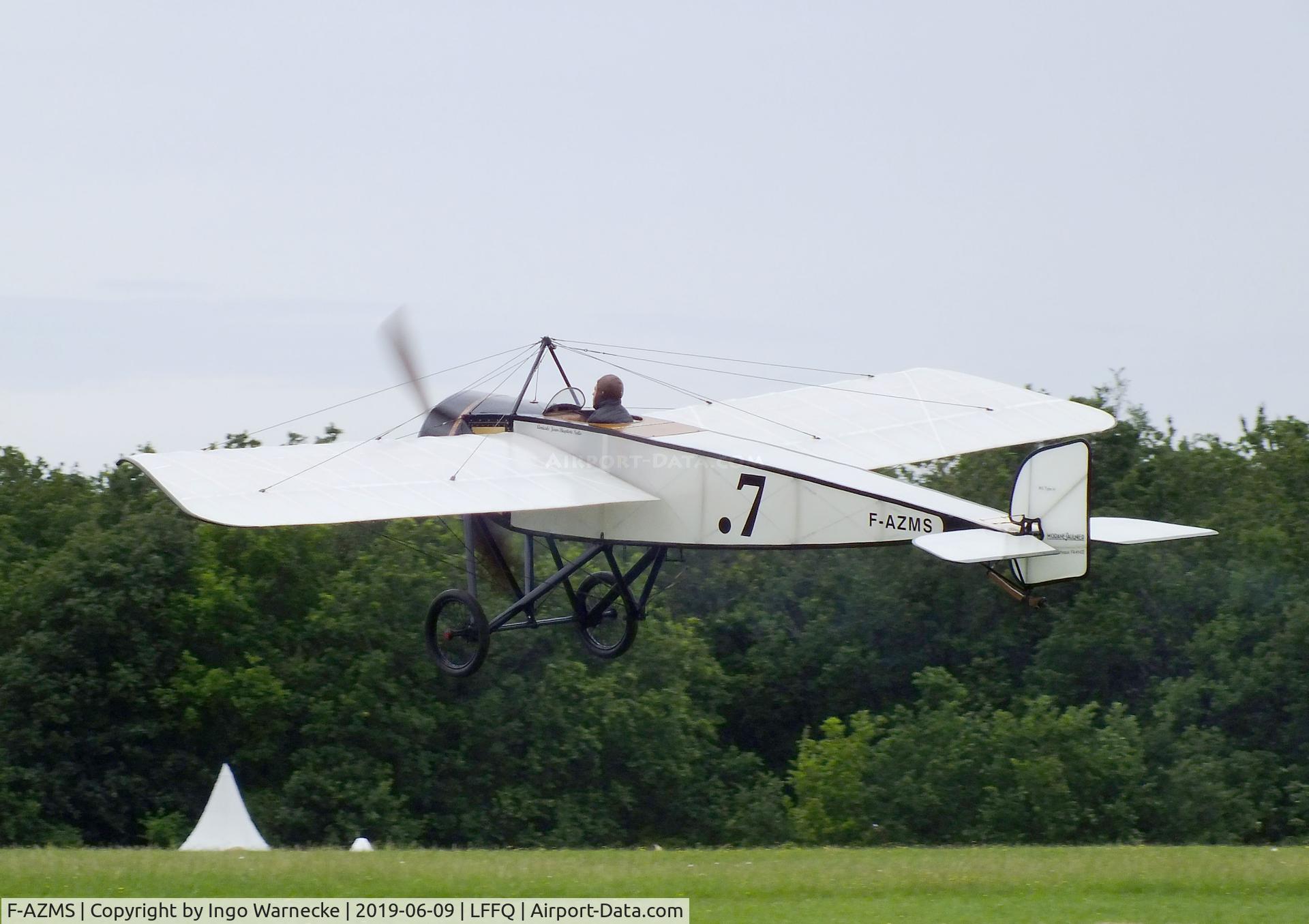 F-AZMS, Morane-Saulnier Type H13 Replica C/N SAMS 22.01, Morane-Saulnier Type H13 replica at the meeting aerien 2019, La-Ferte-Alais