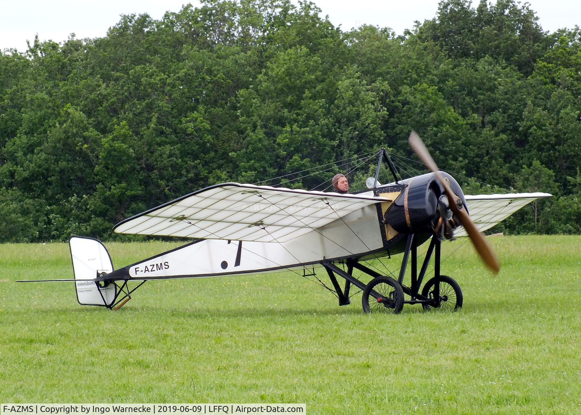 F-AZMS, Morane-Saulnier Type H13 Replica C/N SAMS 22.01, Morane-Saulnier Type H13 replica at the meeting aerien 2019, La-Ferte-Alais