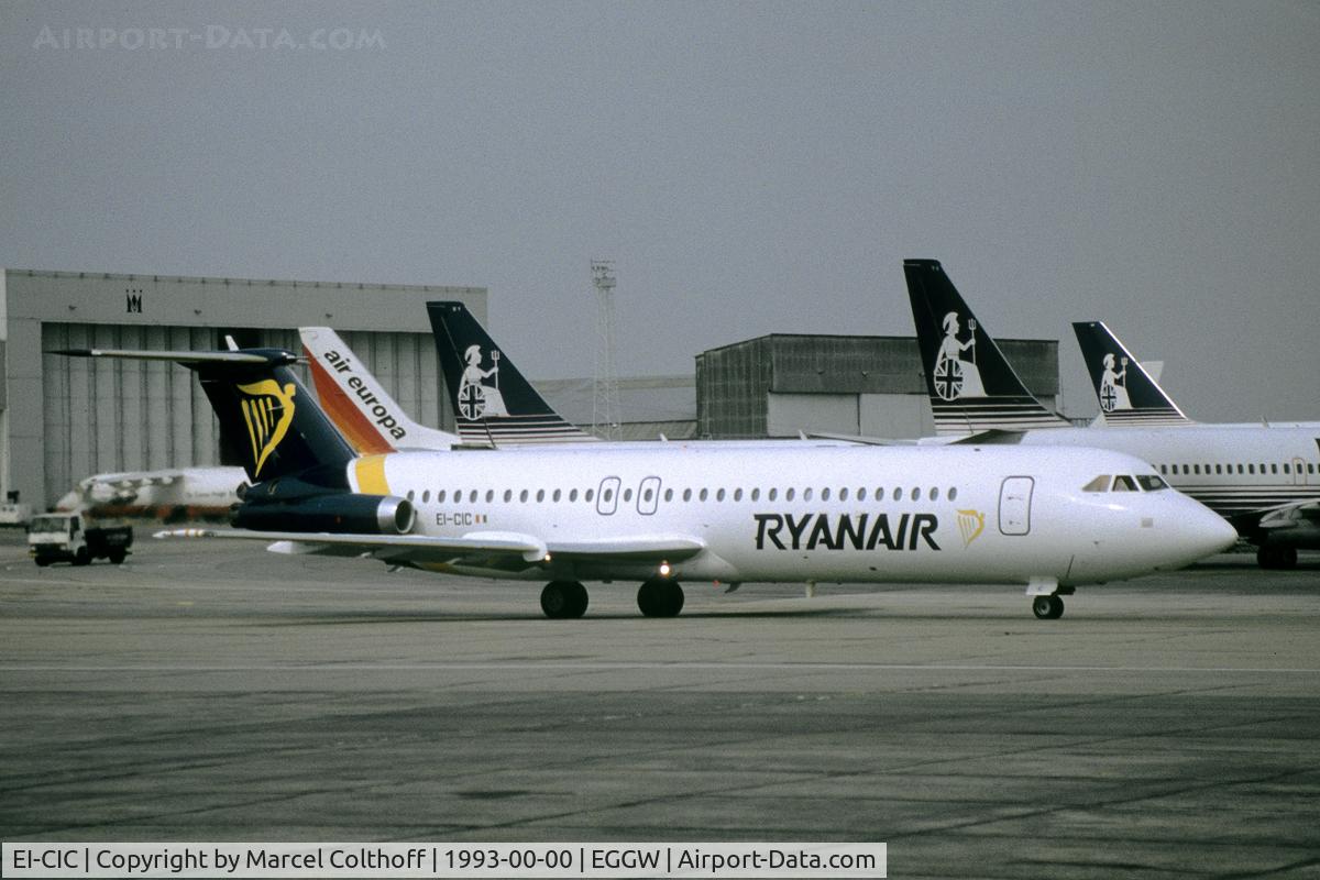 EI-CIC, 1969 BAC 111-501EX One-Eleven C/N BAC.177, Ryanair at the Luton hub