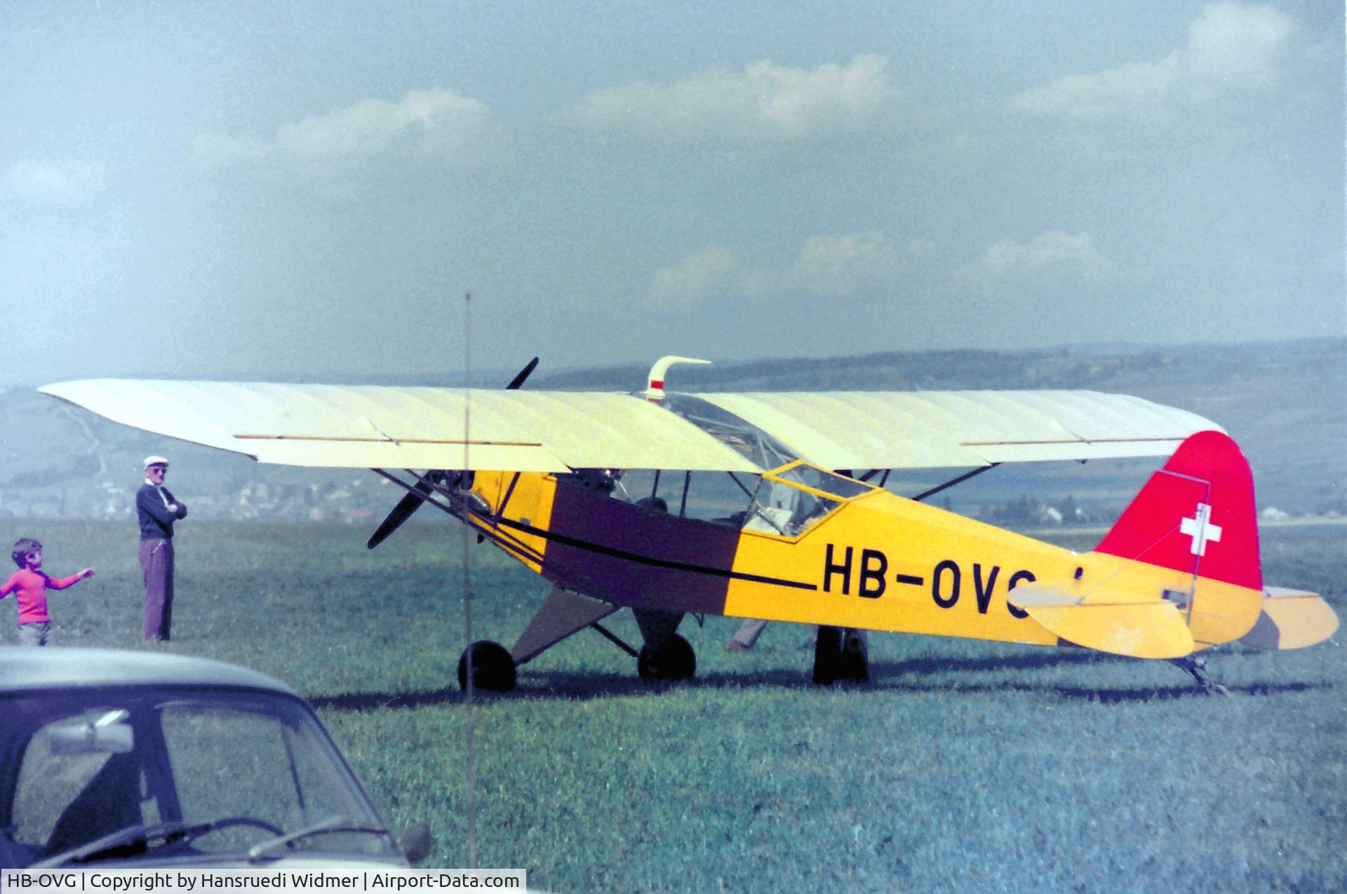 HB-OVG, 1942 Piper L-4J Grasshopper (J3C-65D) C/N 10244, Taken before 1977 Schmerlat Schaffhausen