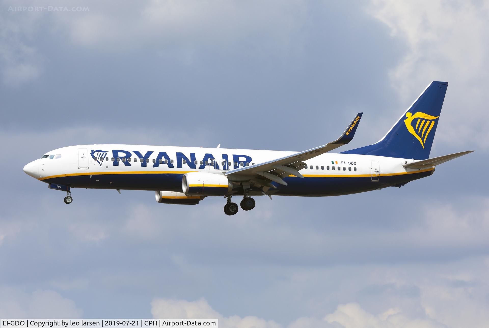 EI-GDO, 2017 Boeing 737-800 C/N 44808, Copenhagen 21.7.2019 L/D R-22L